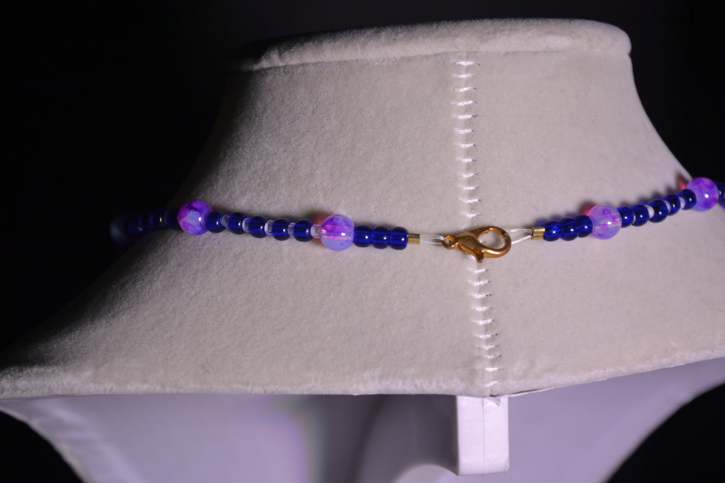 Purple necklace and bracelet set