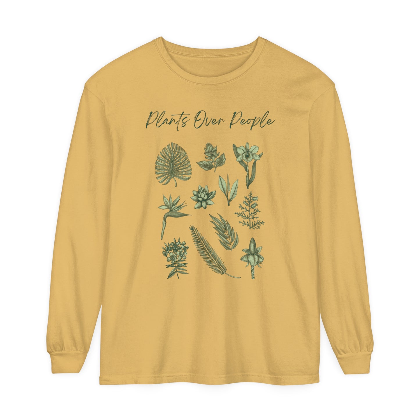 Plants Over People Unisex Garment-dyed Long Sleeve