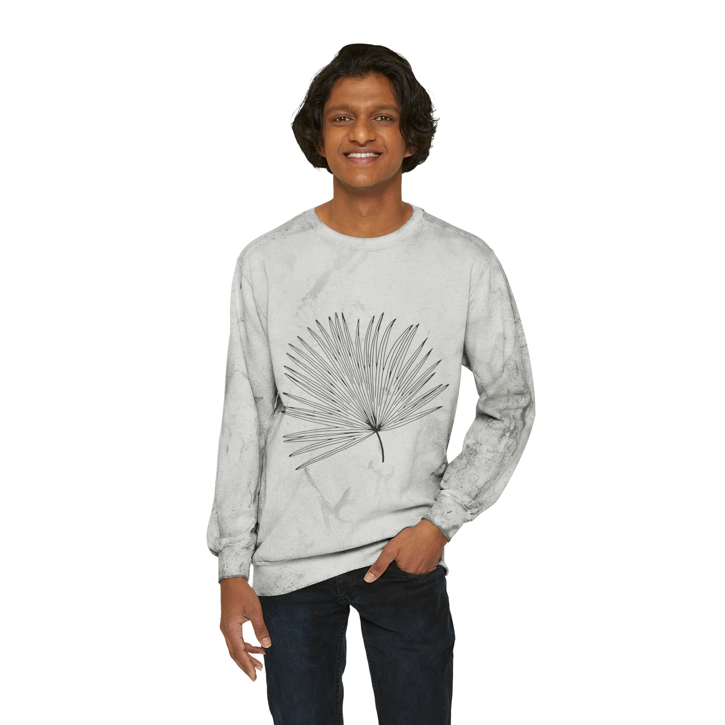 Palm Leaf Unisex Color Blast Crewneck