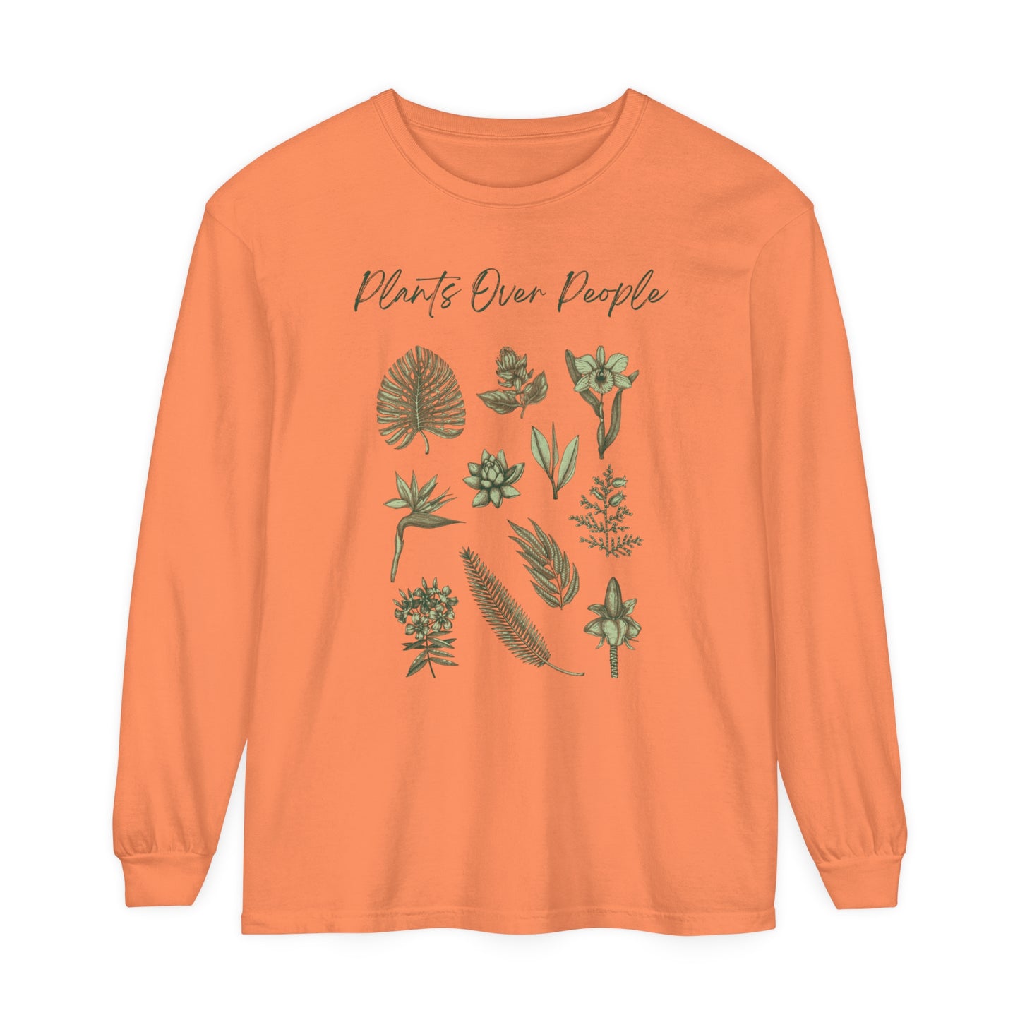 Plants Over People Unisex Garment-dyed Long Sleeve