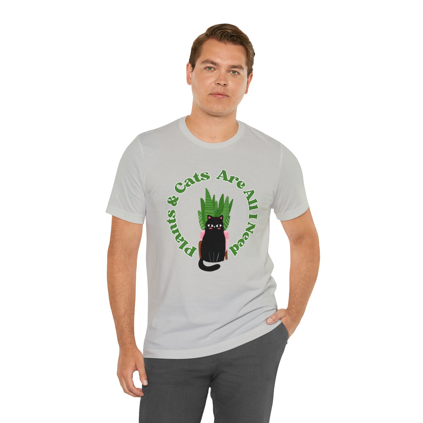 Plants & Cats Are All I Need Unisex Jersey Tee