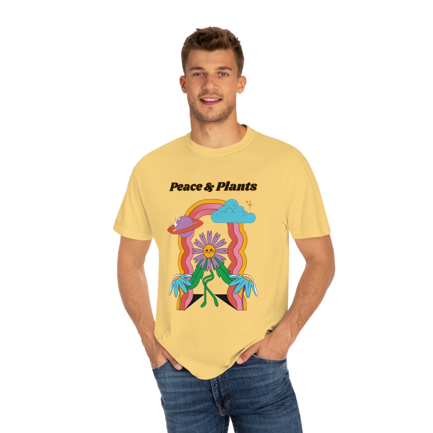 Peace & Plants Garment-Dyed T-shirt