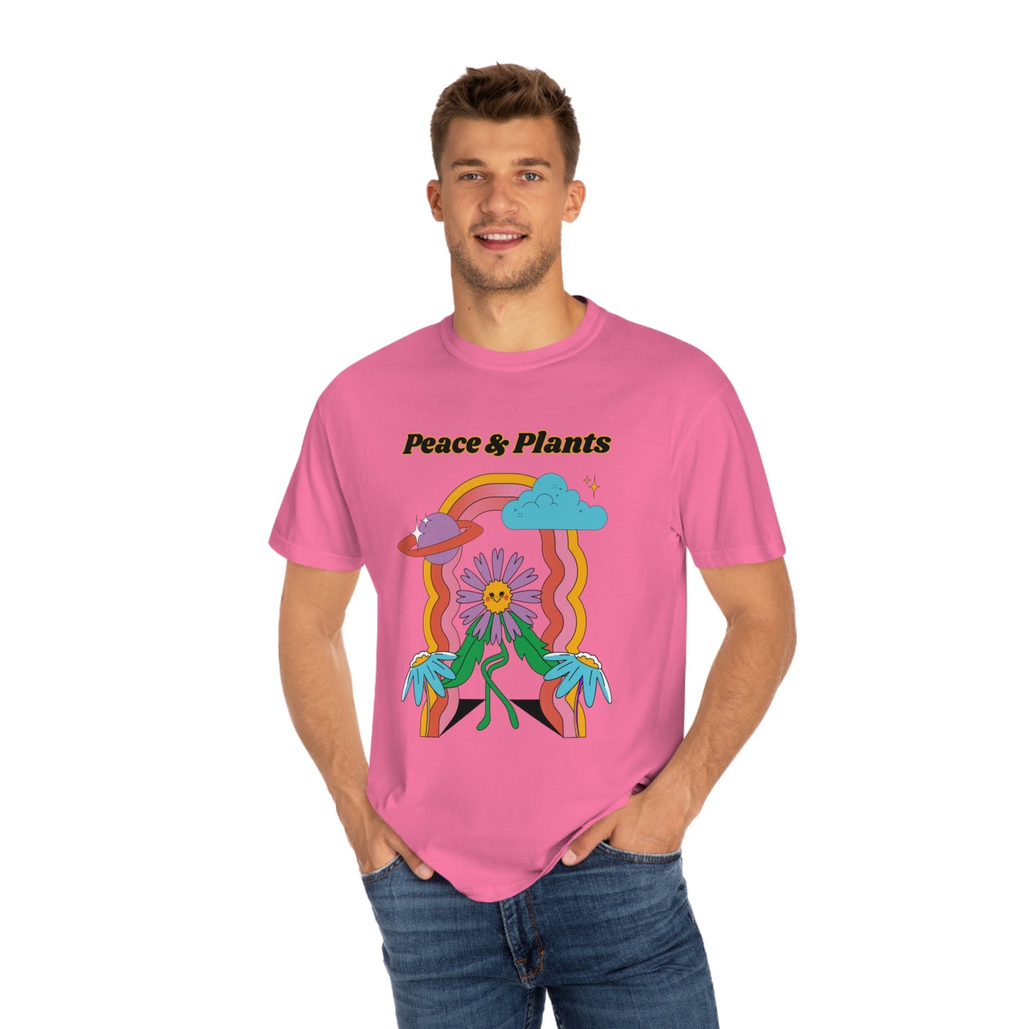 Peace & Plants Garment-Dyed T-shirt