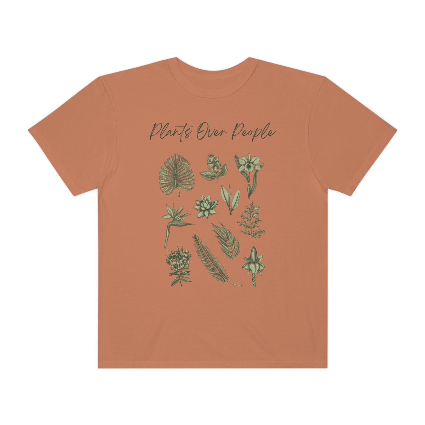 Plants Over People Unisex Garment-Dyed T-shirt