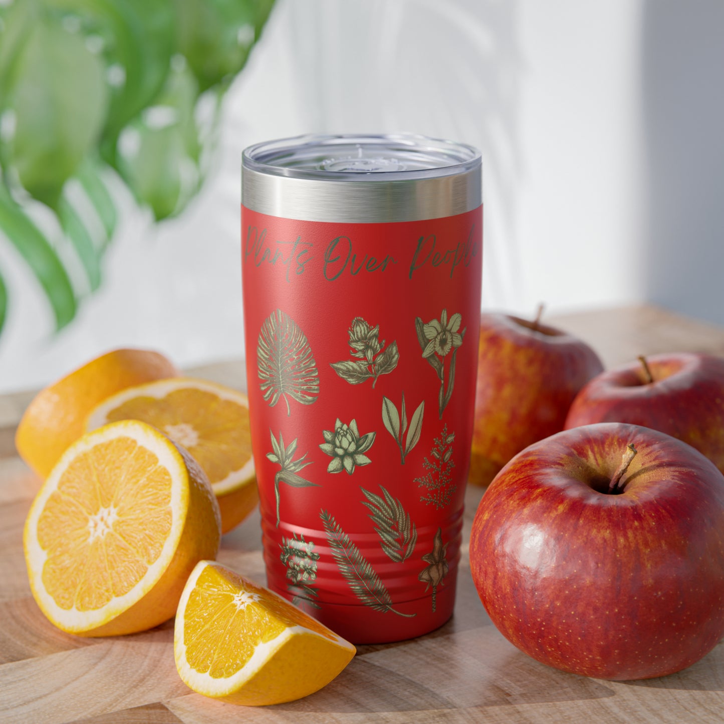Plants Over People Ringneck Tumbler, 20oz