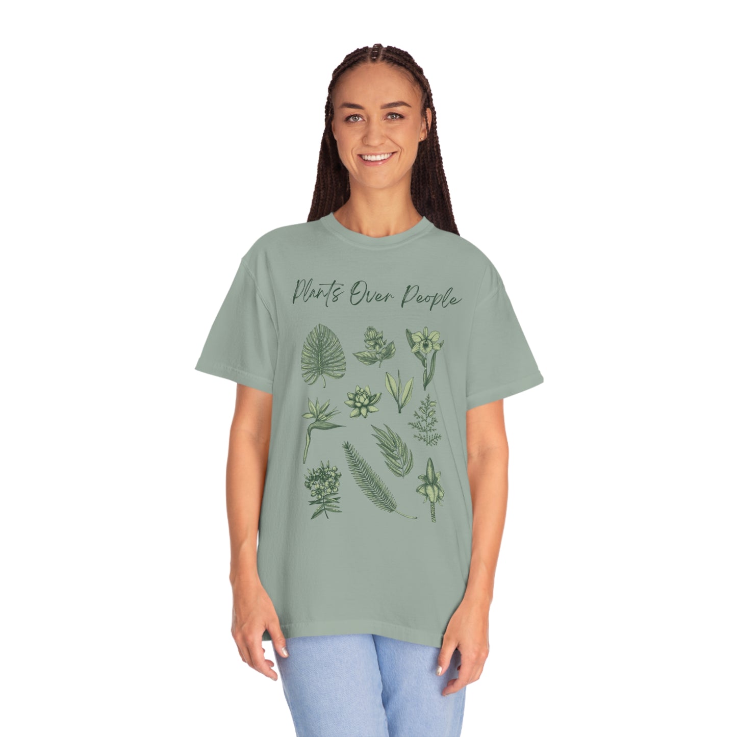 Plants Over People Unisex Garment-Dyed T-shirt