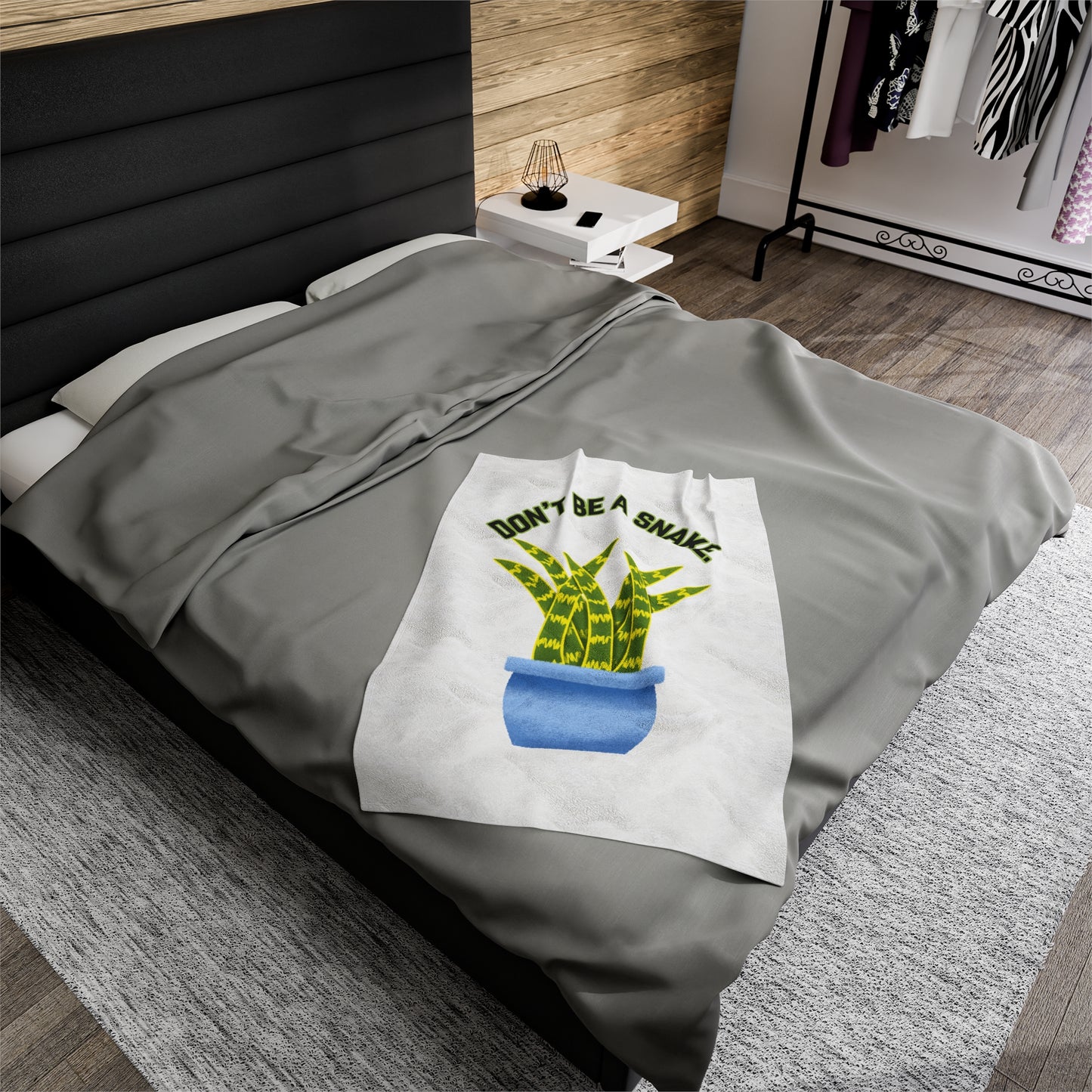 Don't Be A Snake Velveteen Plush Blanket