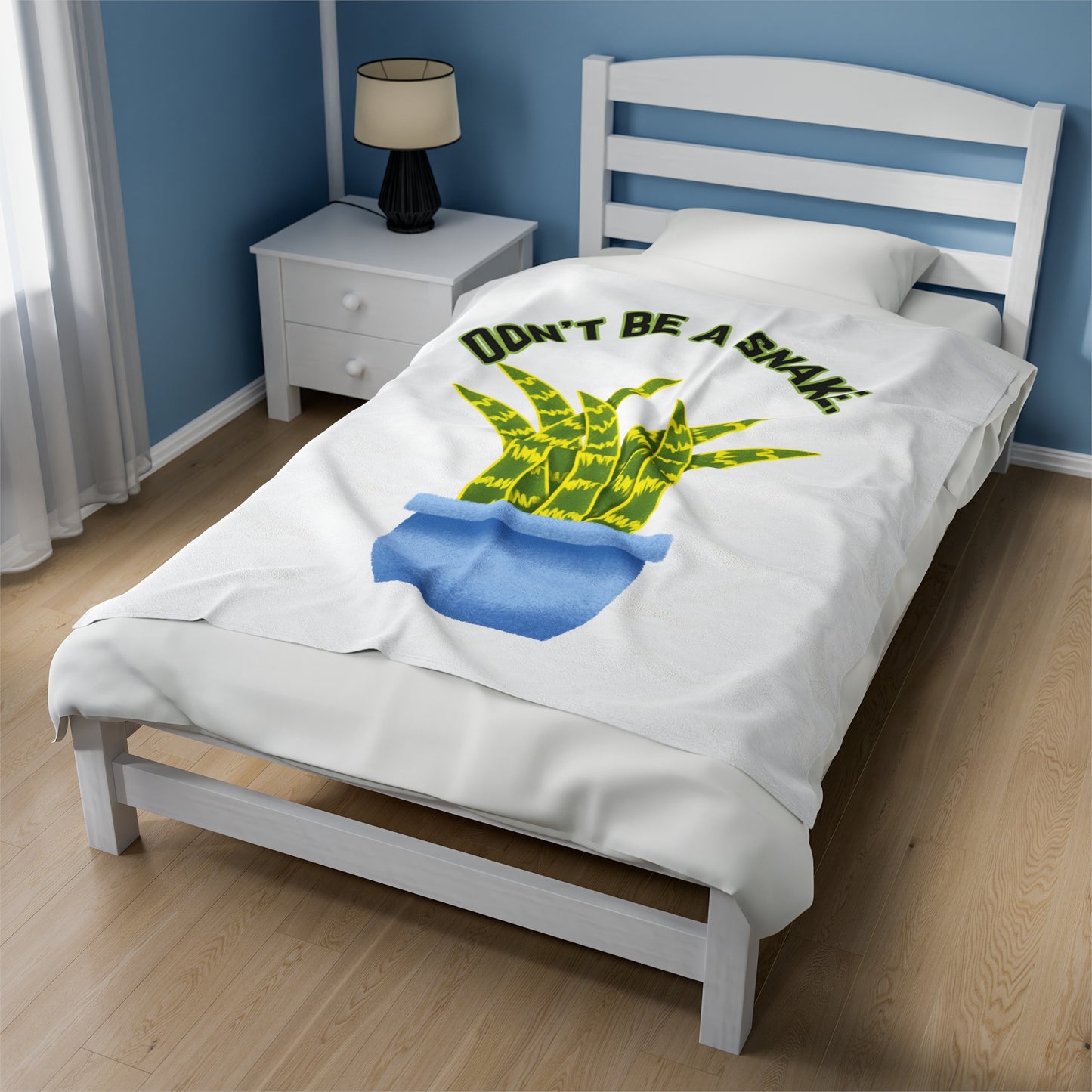 Don't Be A Snake Velveteen Plush Blanket
