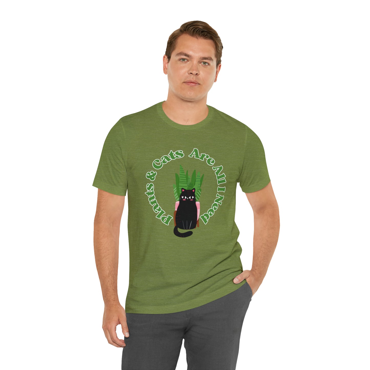 Plants & Cats Are All I Need Unisex Jersey Tee