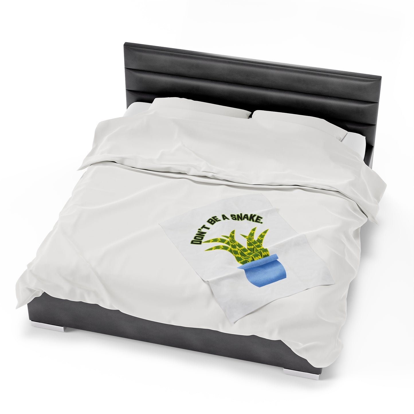 Don't Be A Snake Velveteen Plush Blanket