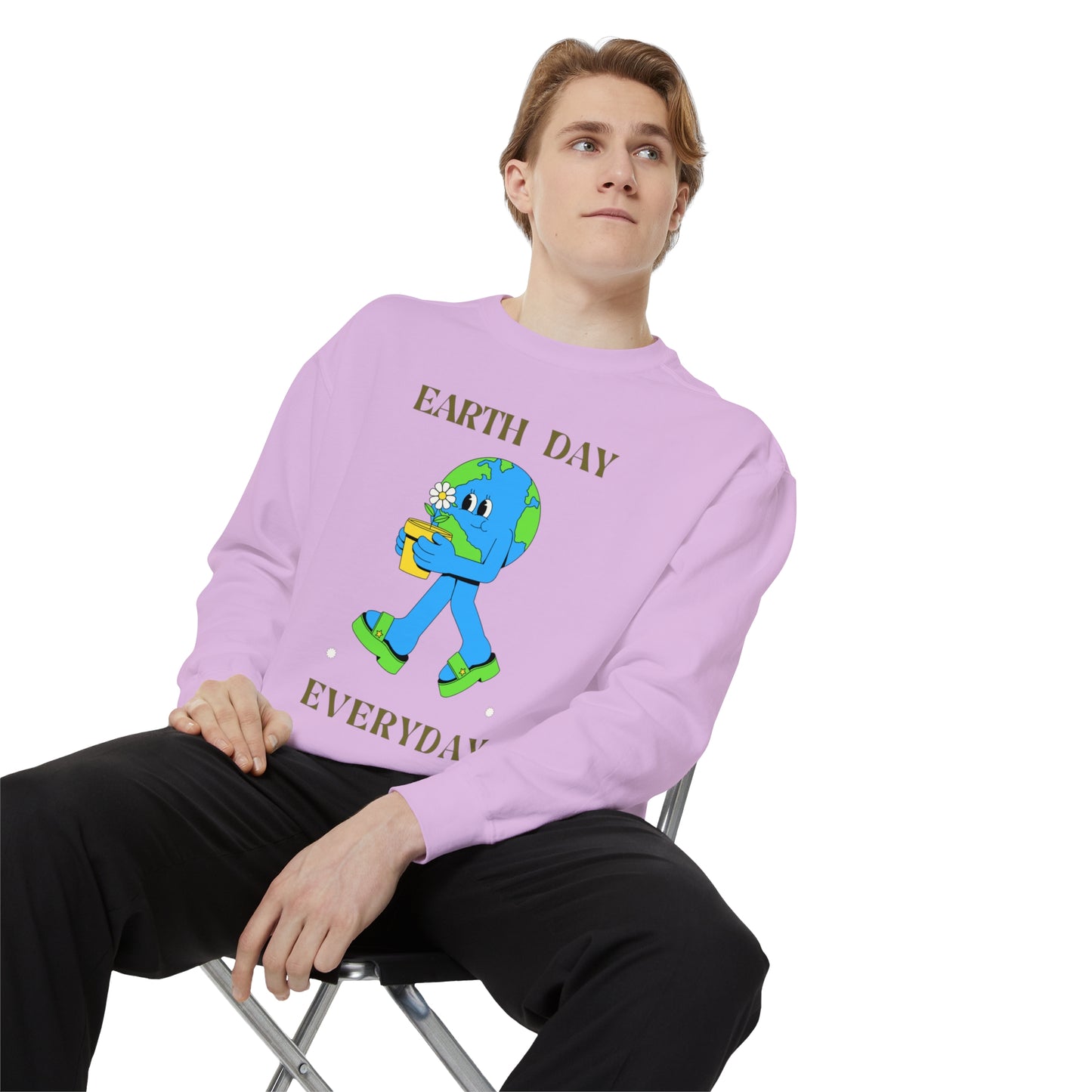 Earth Day Everyday Unisex Garment-Dyed Sweatshirt
