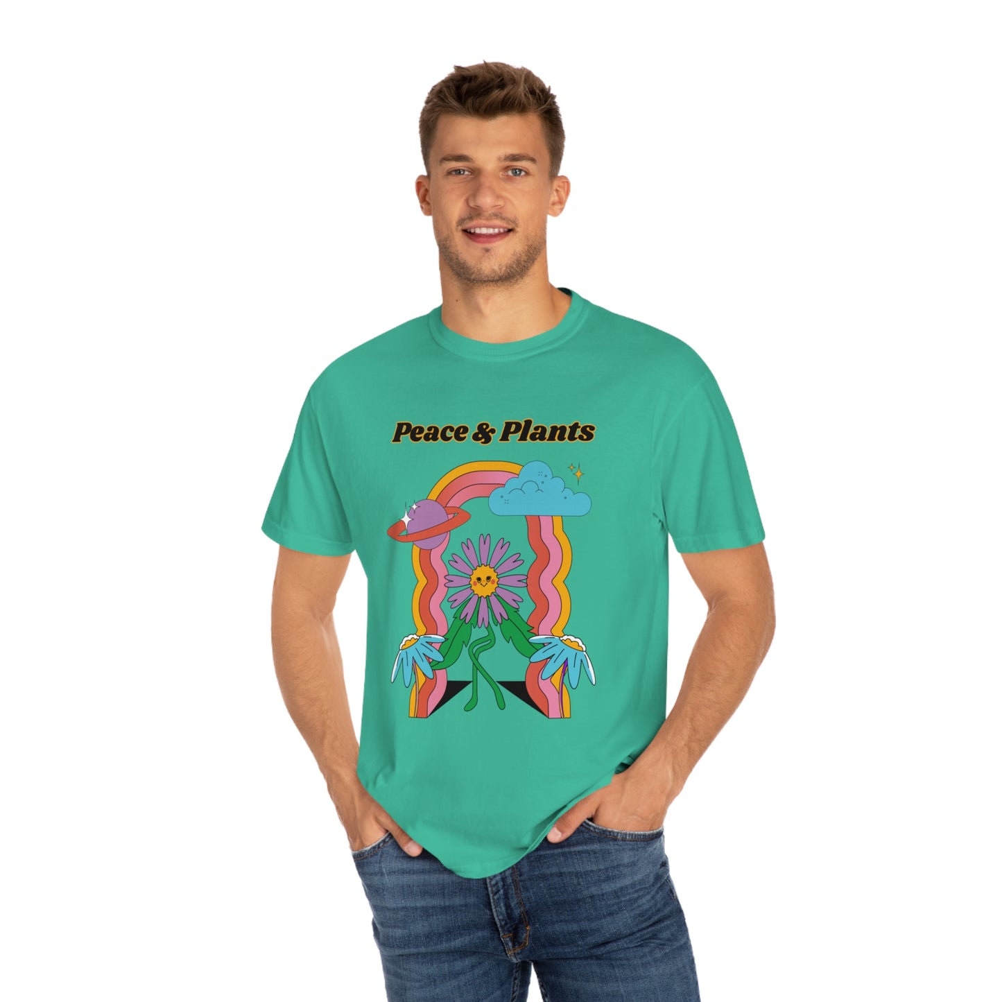 Peace & Plants Garment-Dyed T-shirt