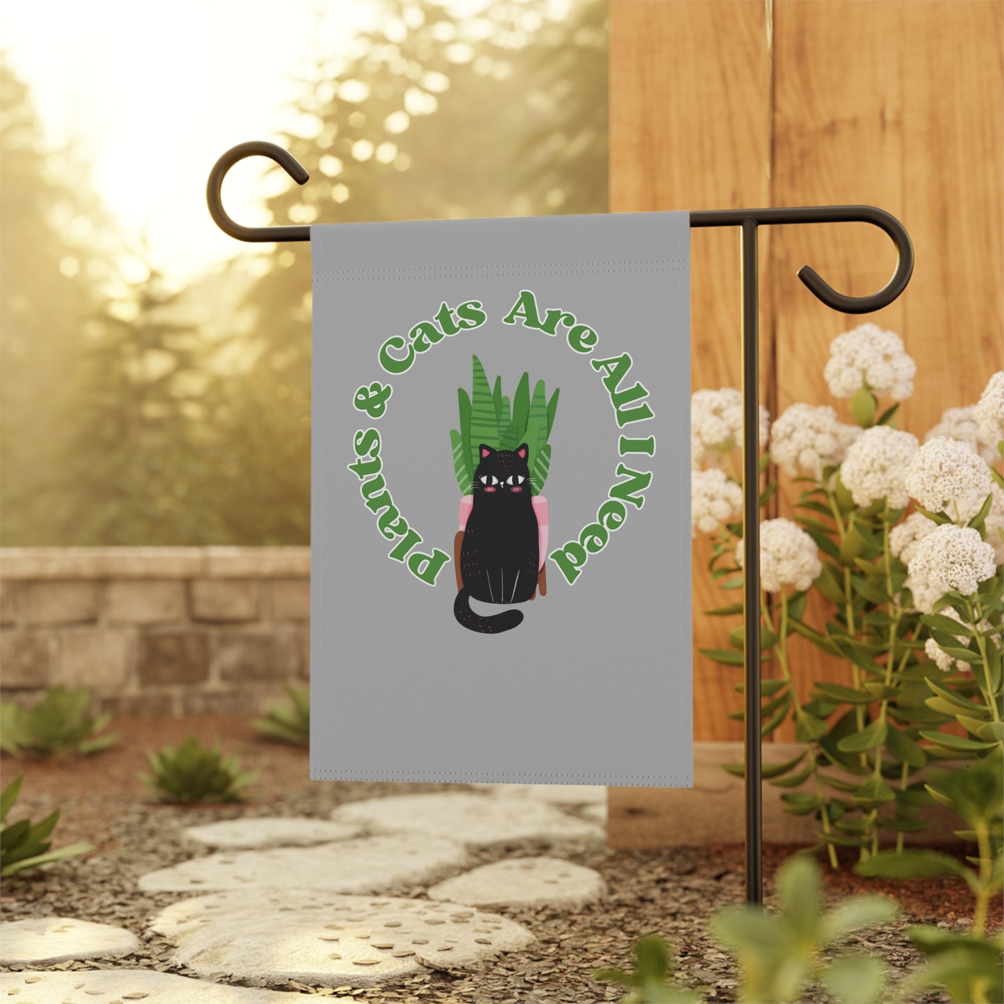 Plants & Cats Are All I Need Garden & House Banner