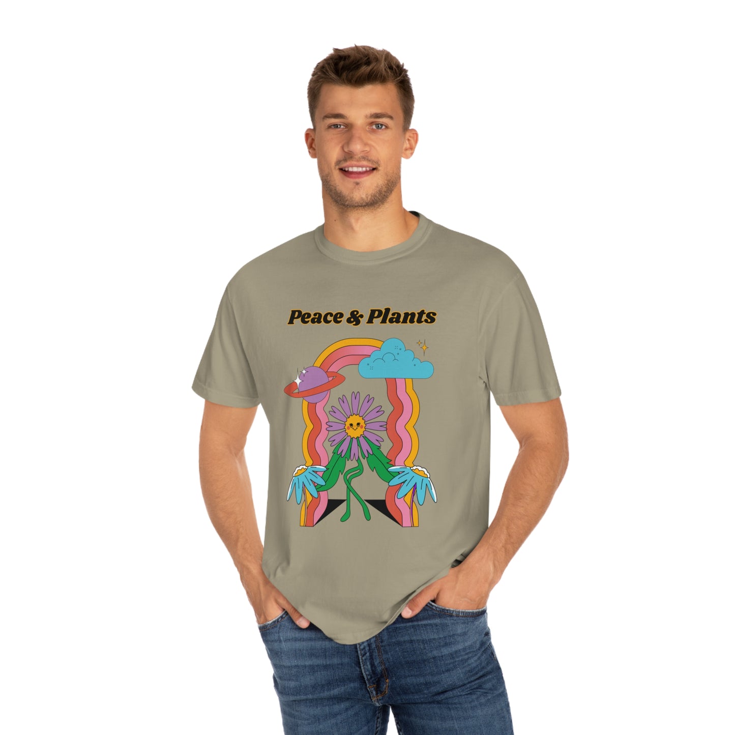 Peace & Plants Garment-Dyed T-shirt