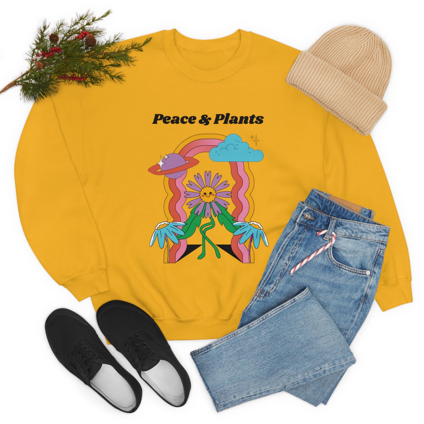 Peace & Plants Unisex Crewneck