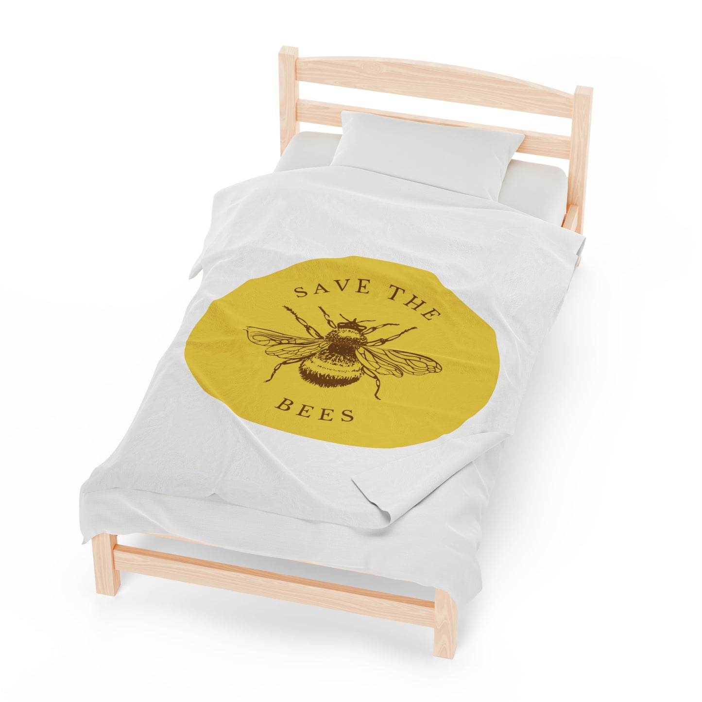Save The Bees Velveteen Plush Blanket