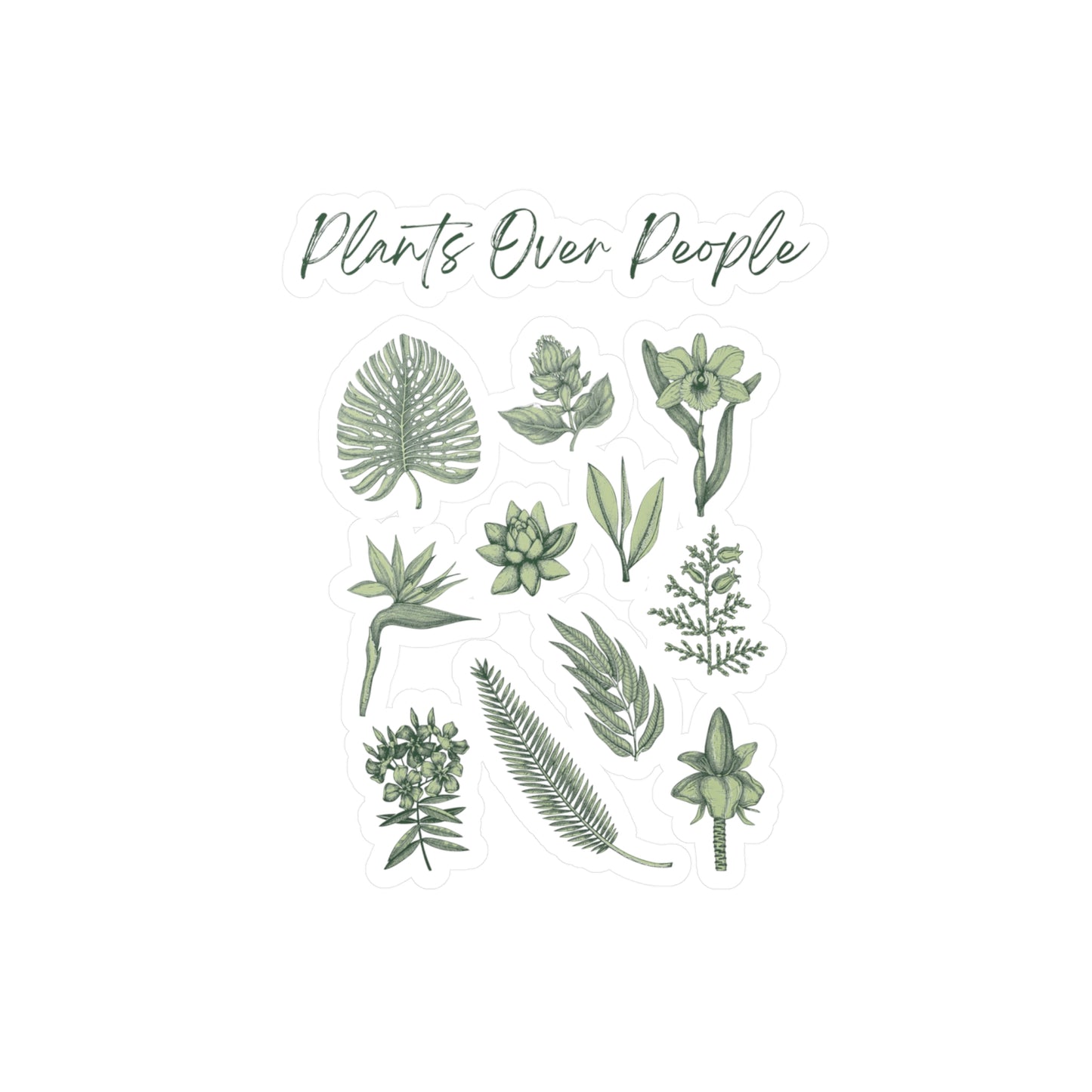 Plants Over People Vinyl Decals