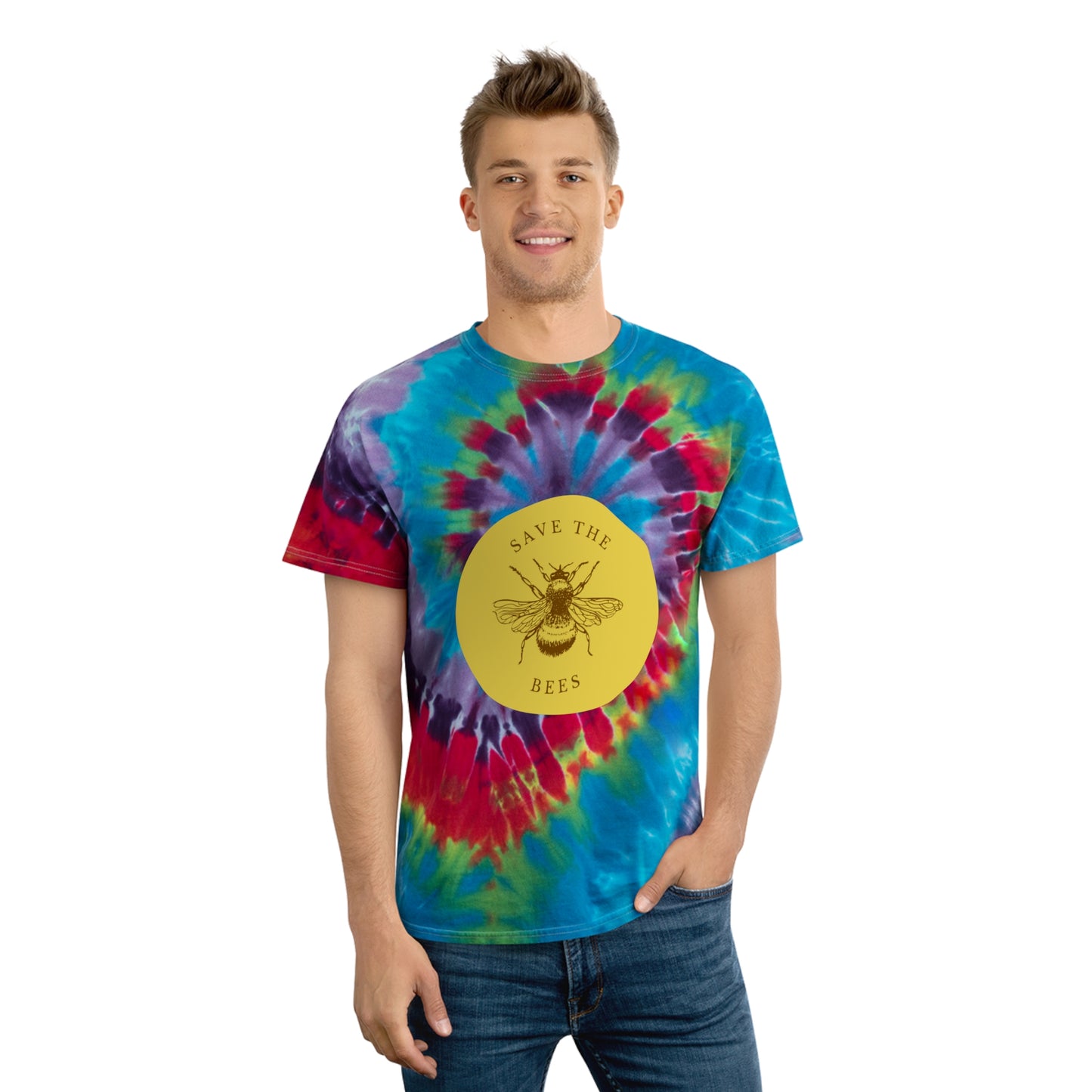 Save The Bees Tie-Dye Tee, Spiral