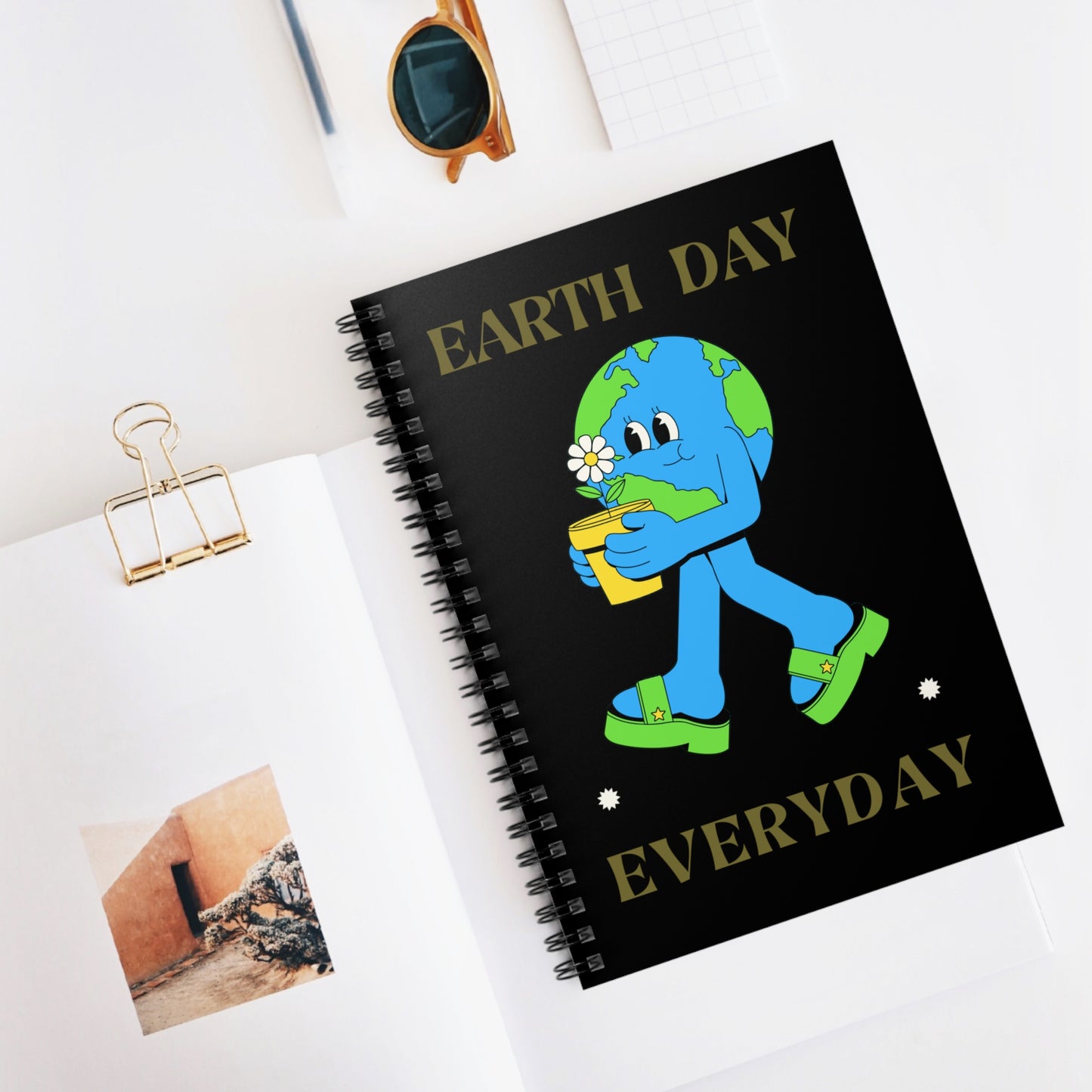 Earth Day Everyday Spiral Notebook - Ruled Line
