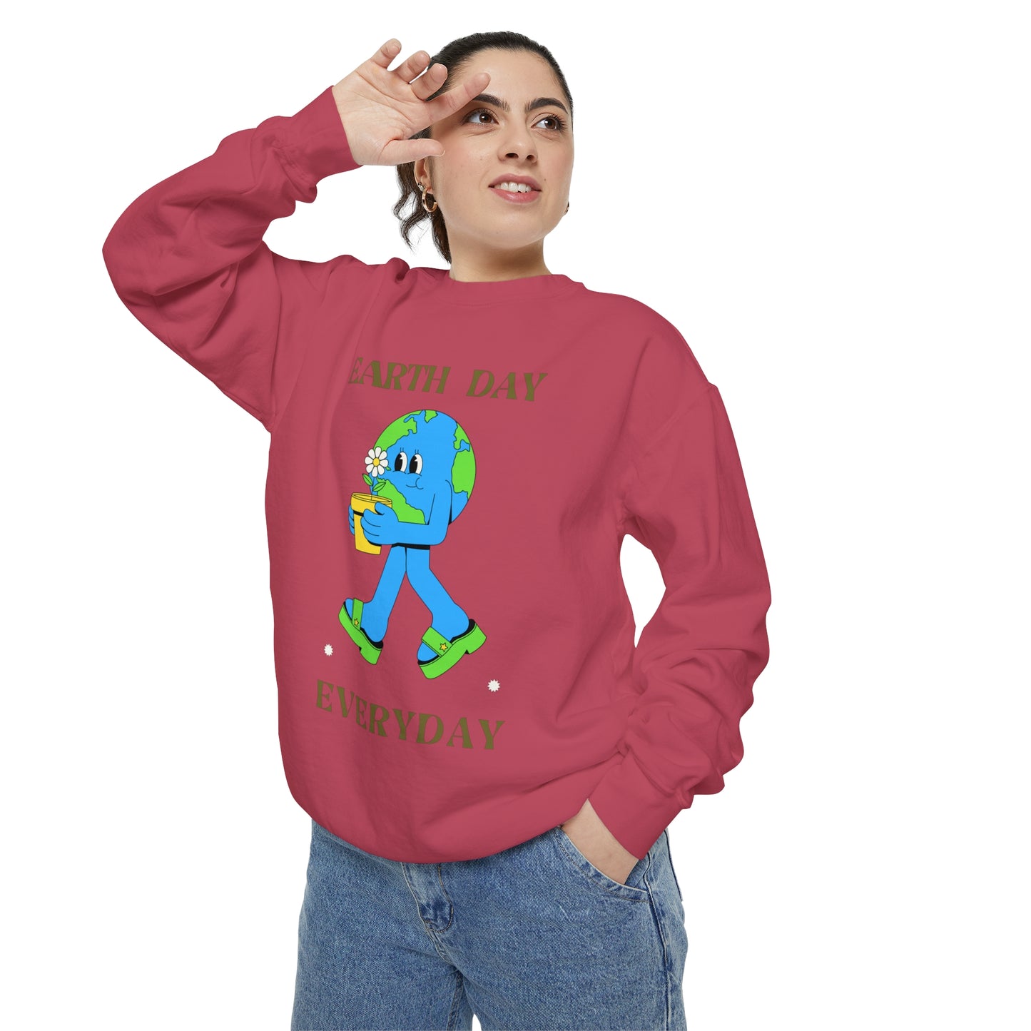 Earth Day Everyday Unisex Garment-Dyed Sweatshirt