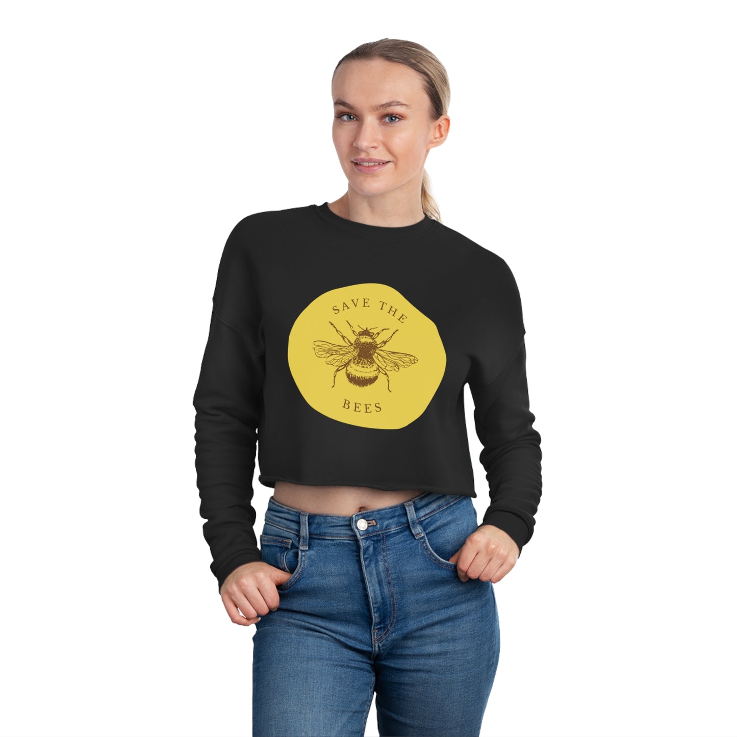 Save The Bees Women's Cropped Sweatshirt