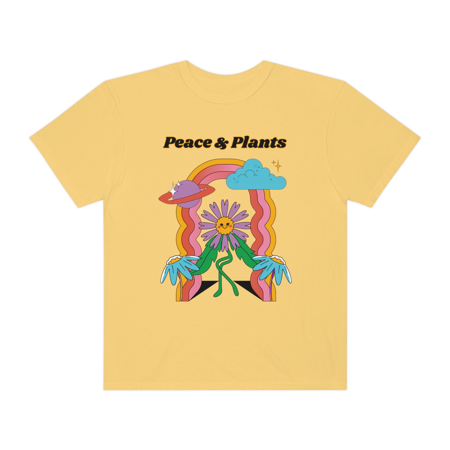 Peace & Plants Garment-Dyed T-shirt