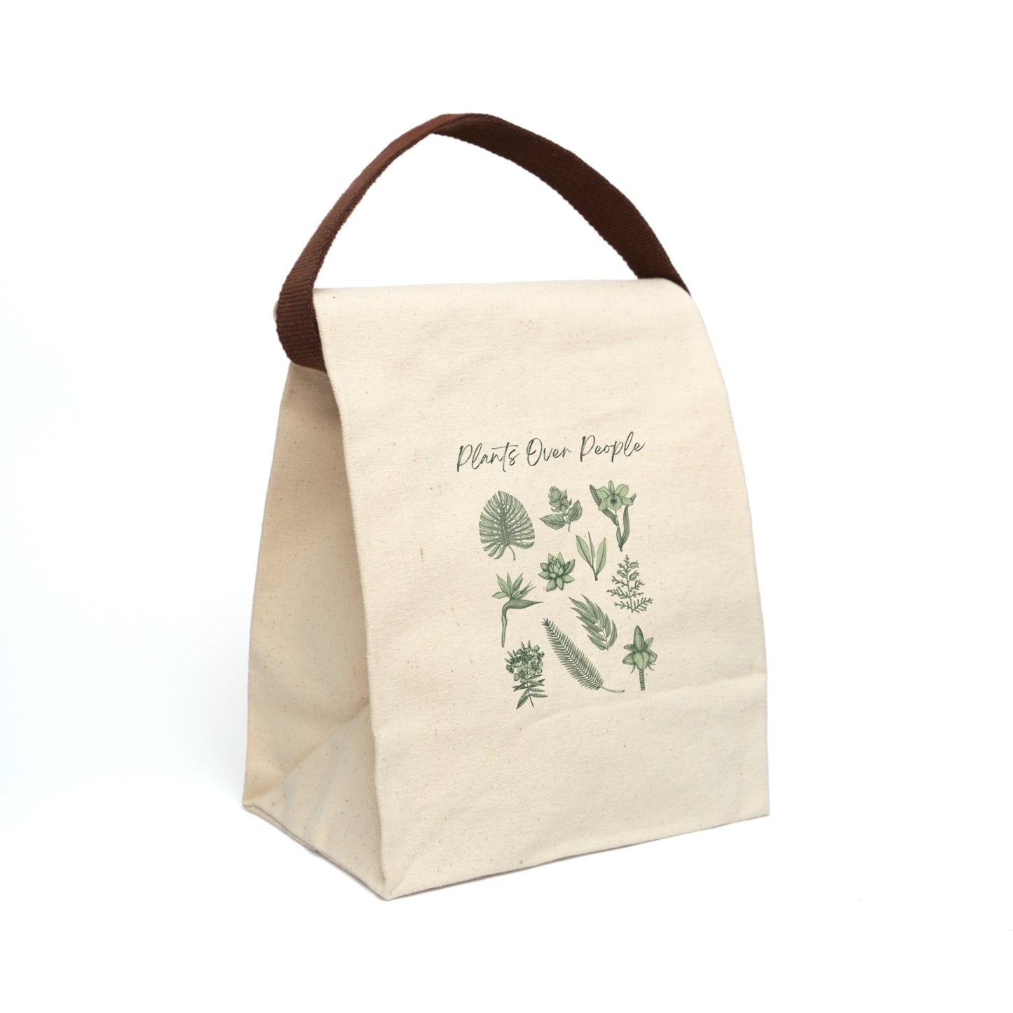 Plants Over People Canvas Lunch Bag