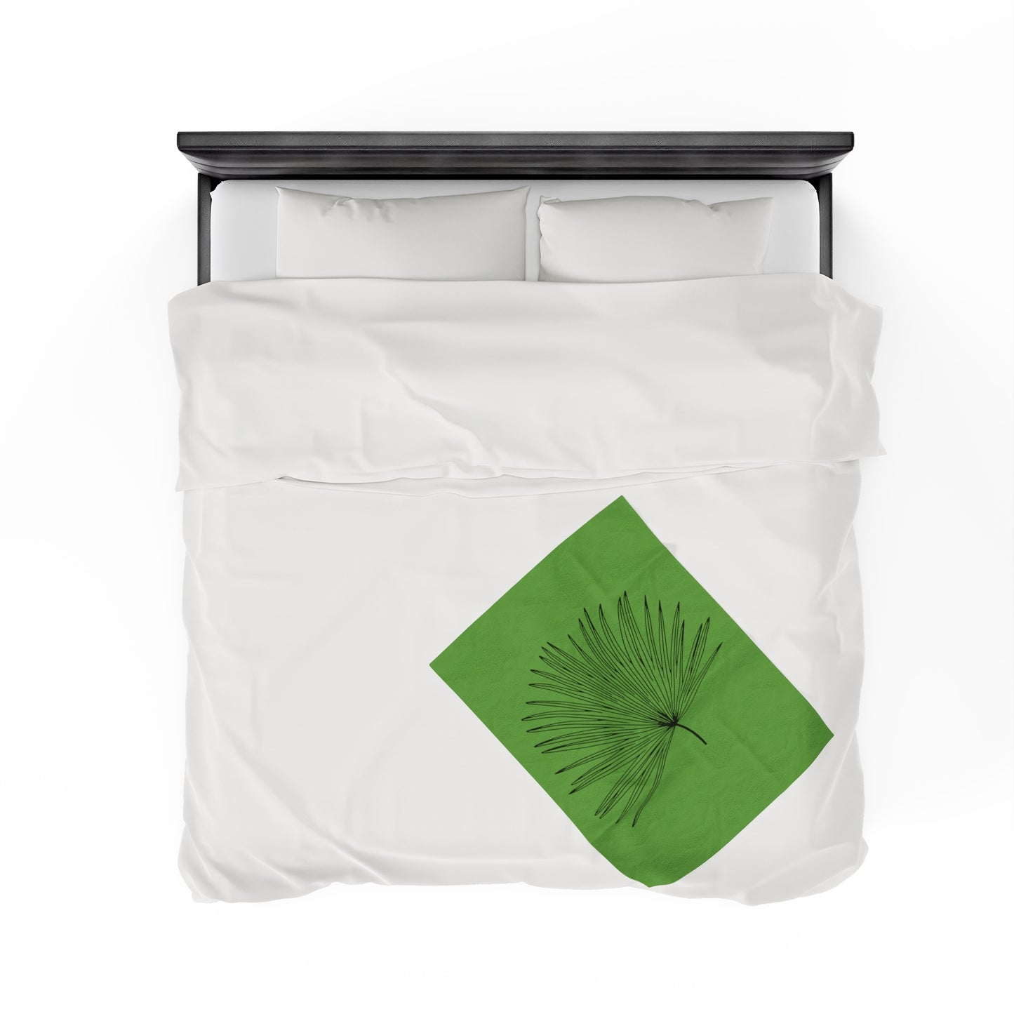 Palm Leaf Velveteen Plush Blanket