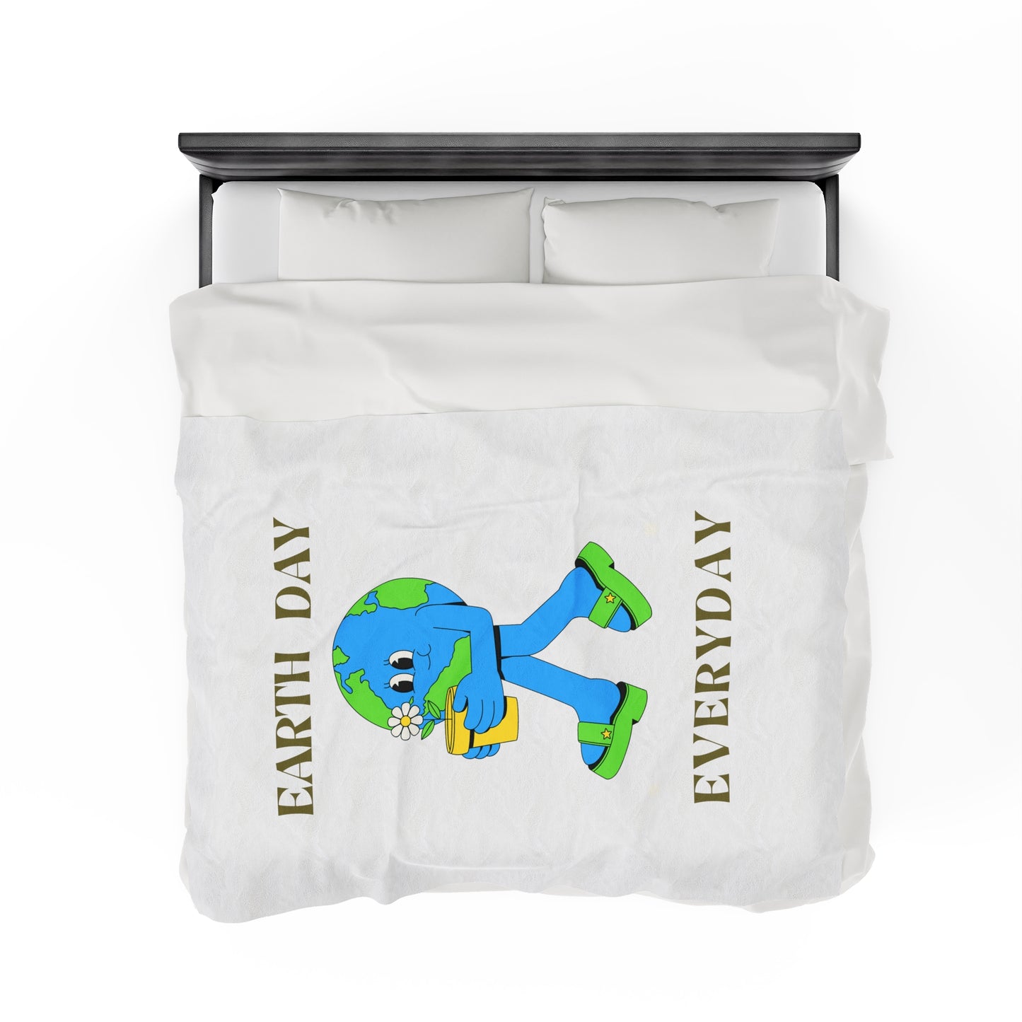 Earth Day Everyday Velveteen Plush Blanket
