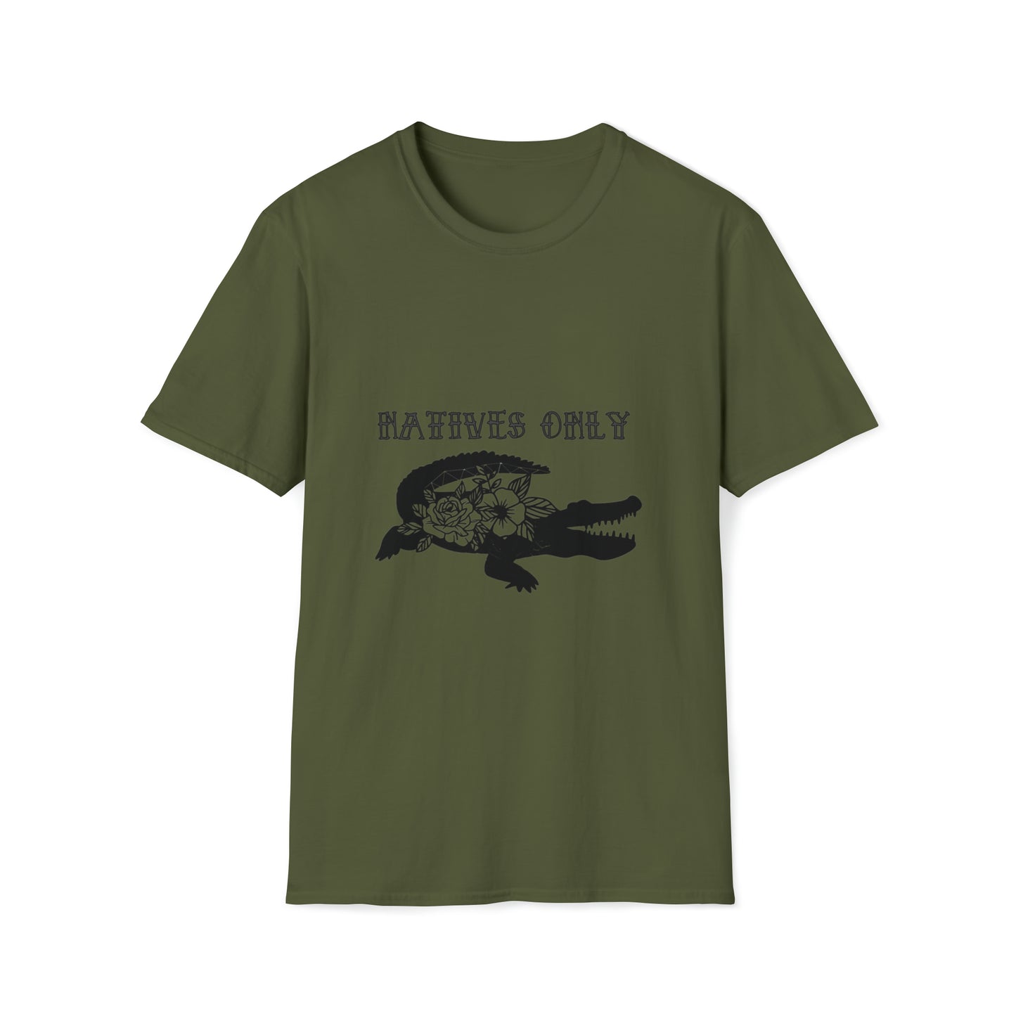 Natives Only Alligator Unisex Softstyle T-Shirt