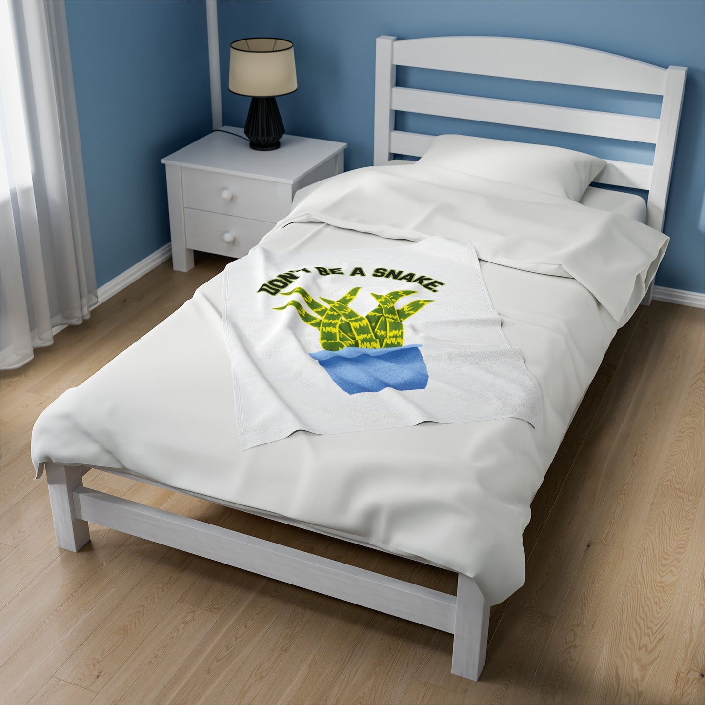 Don't Be A Snake Velveteen Plush Blanket