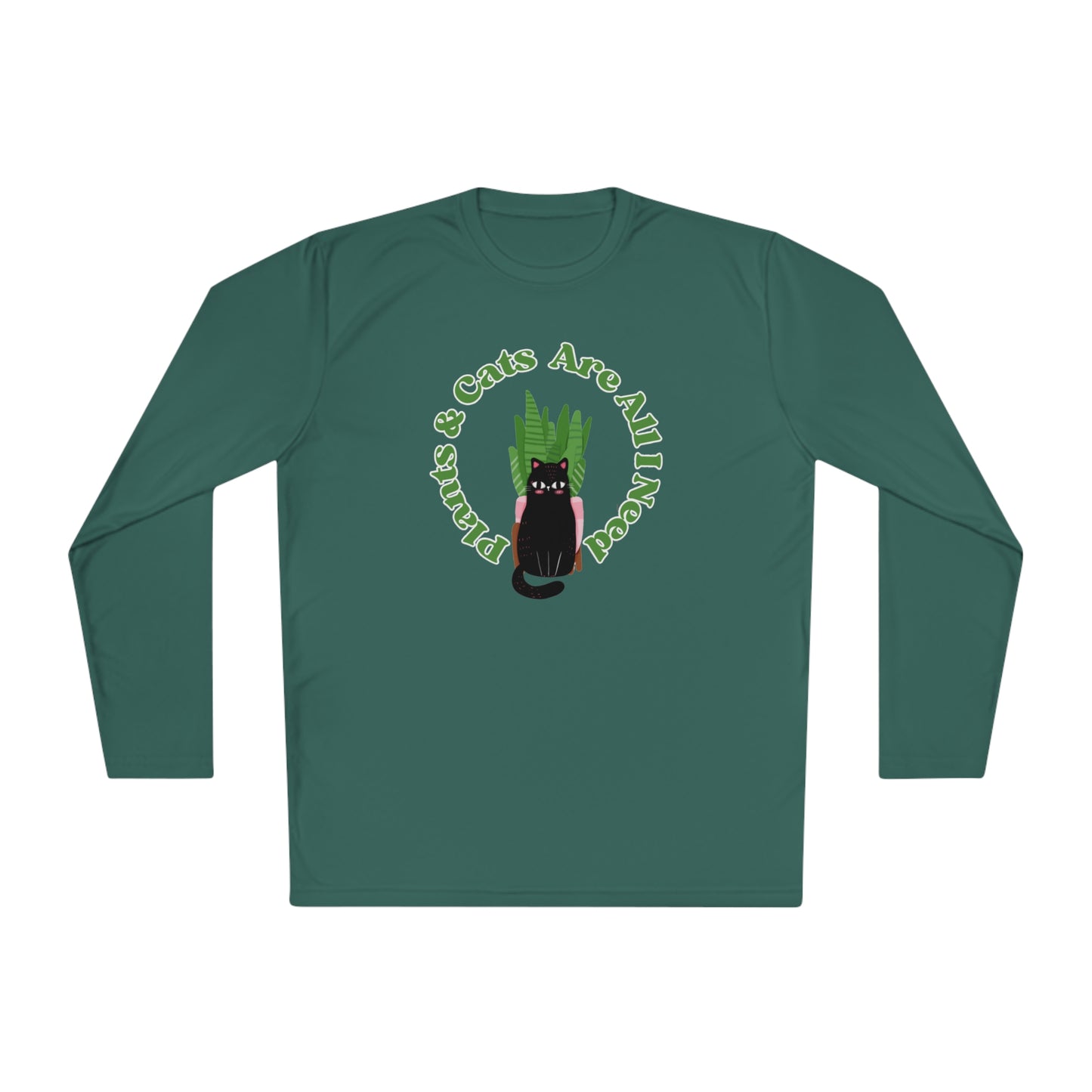 Plants & Cats Are All I Need Unisex Lightweight Long Sleeve