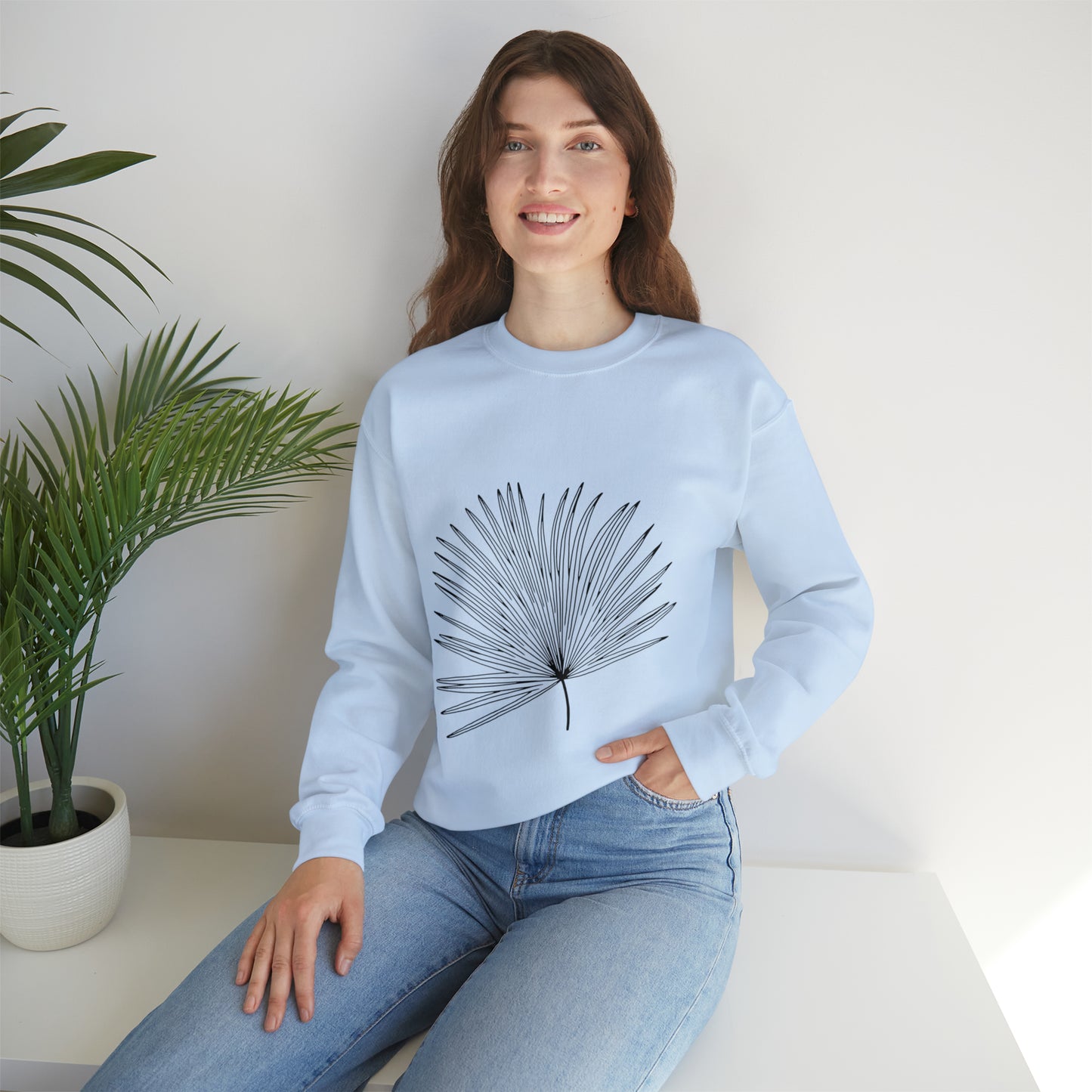 Palm Leaf Unisex Crewneck Sweatshirt