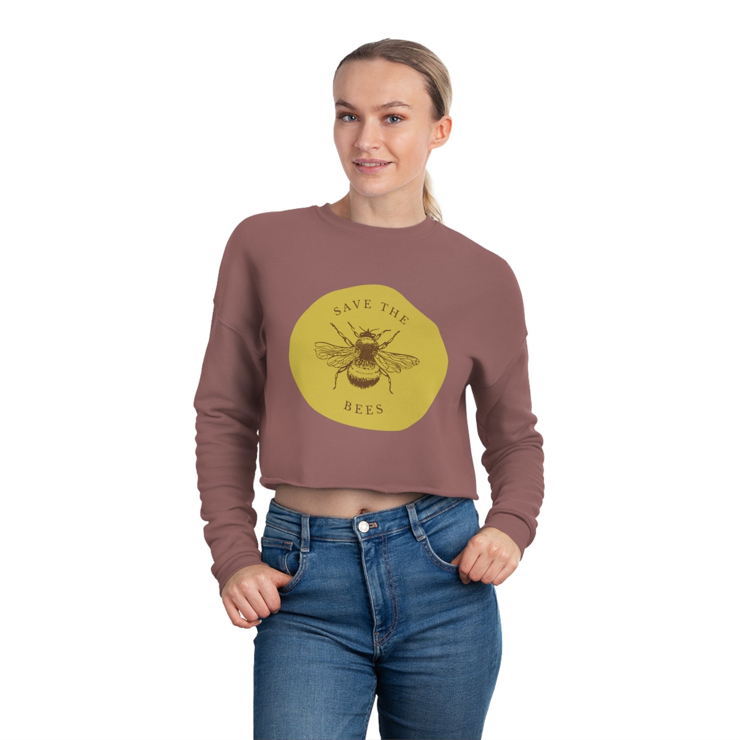 Save The Bees Women's Cropped Sweatshirt
