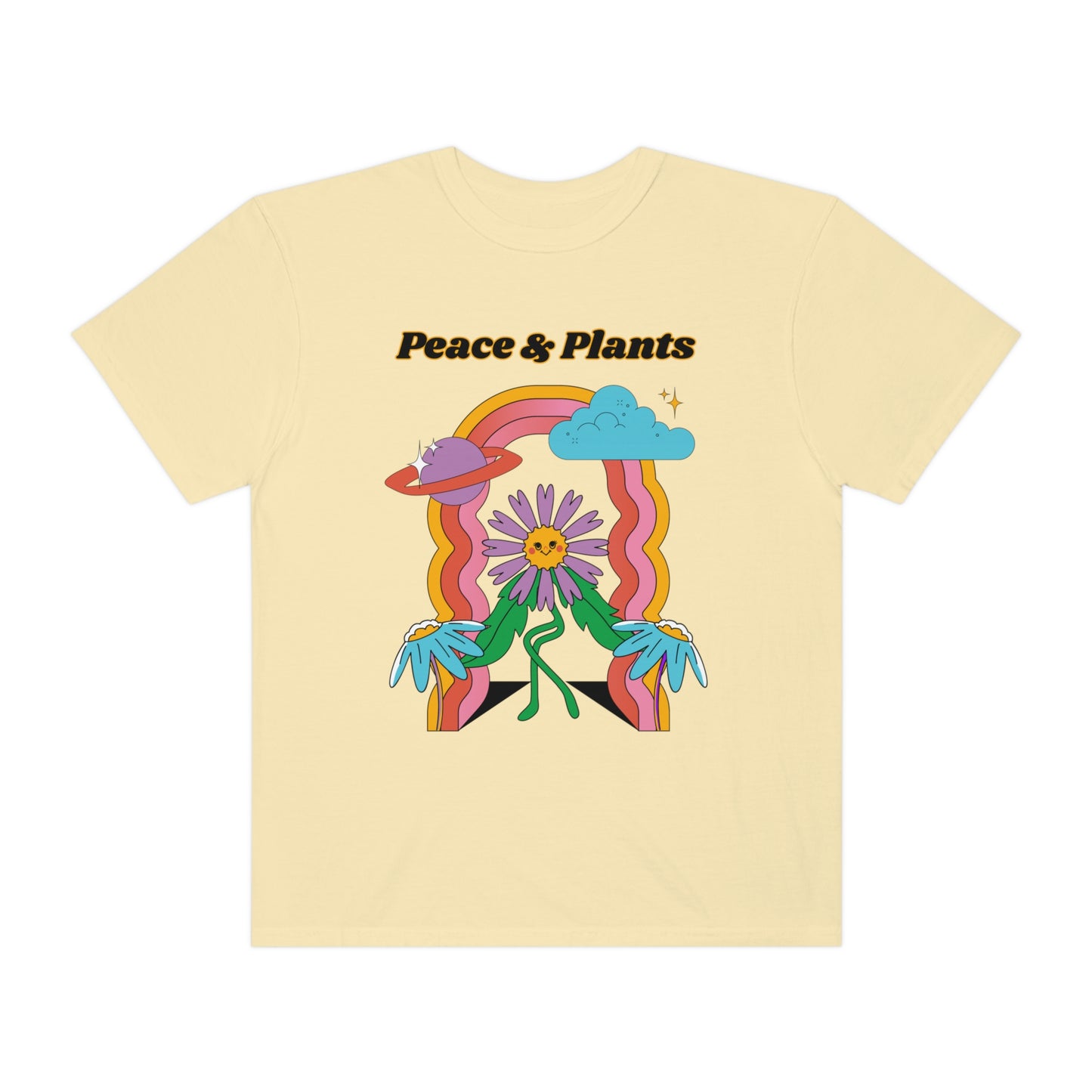 Peace & Plants Garment-Dyed T-shirt