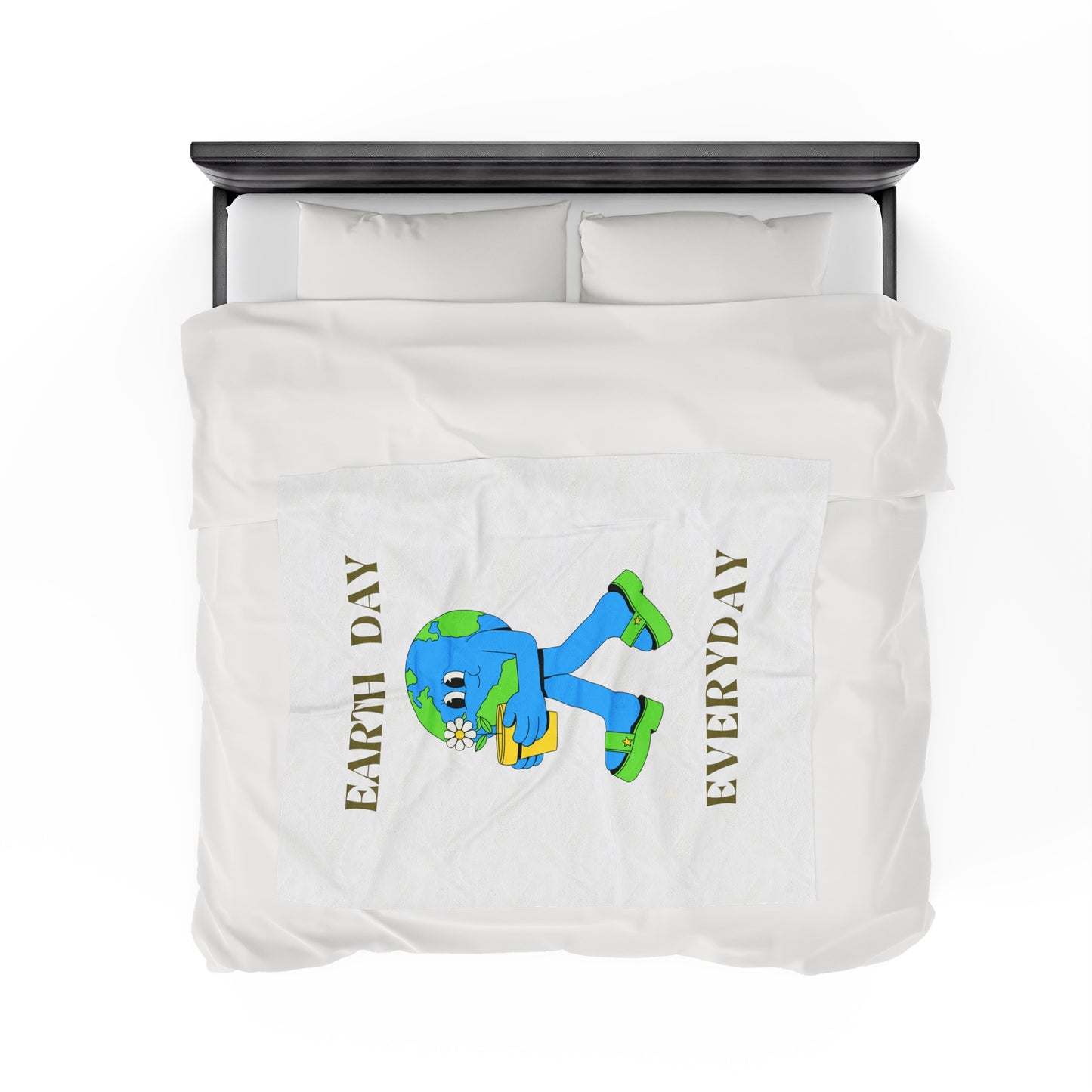 Earth Day Everyday Velveteen Plush Blanket