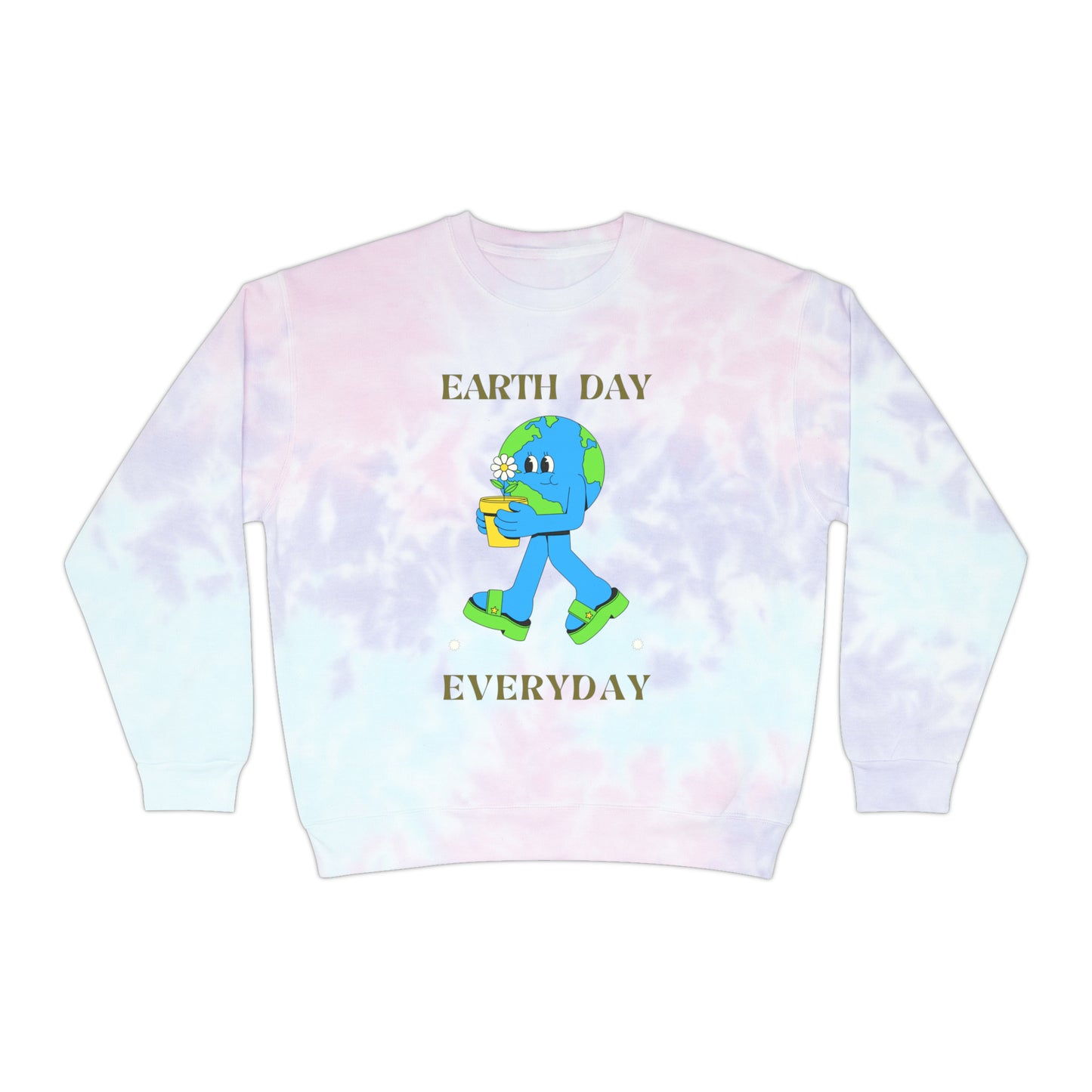Earth Day Everyday Unisex Tie-Dye Crewneck