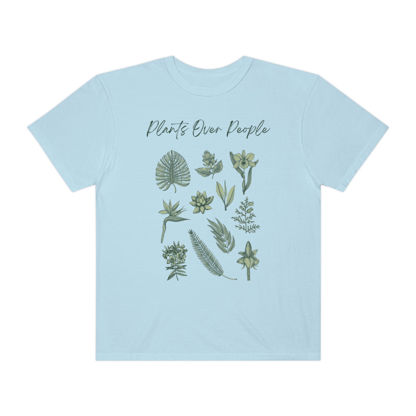 Plants Over People Unisex Garment-Dyed T-shirt