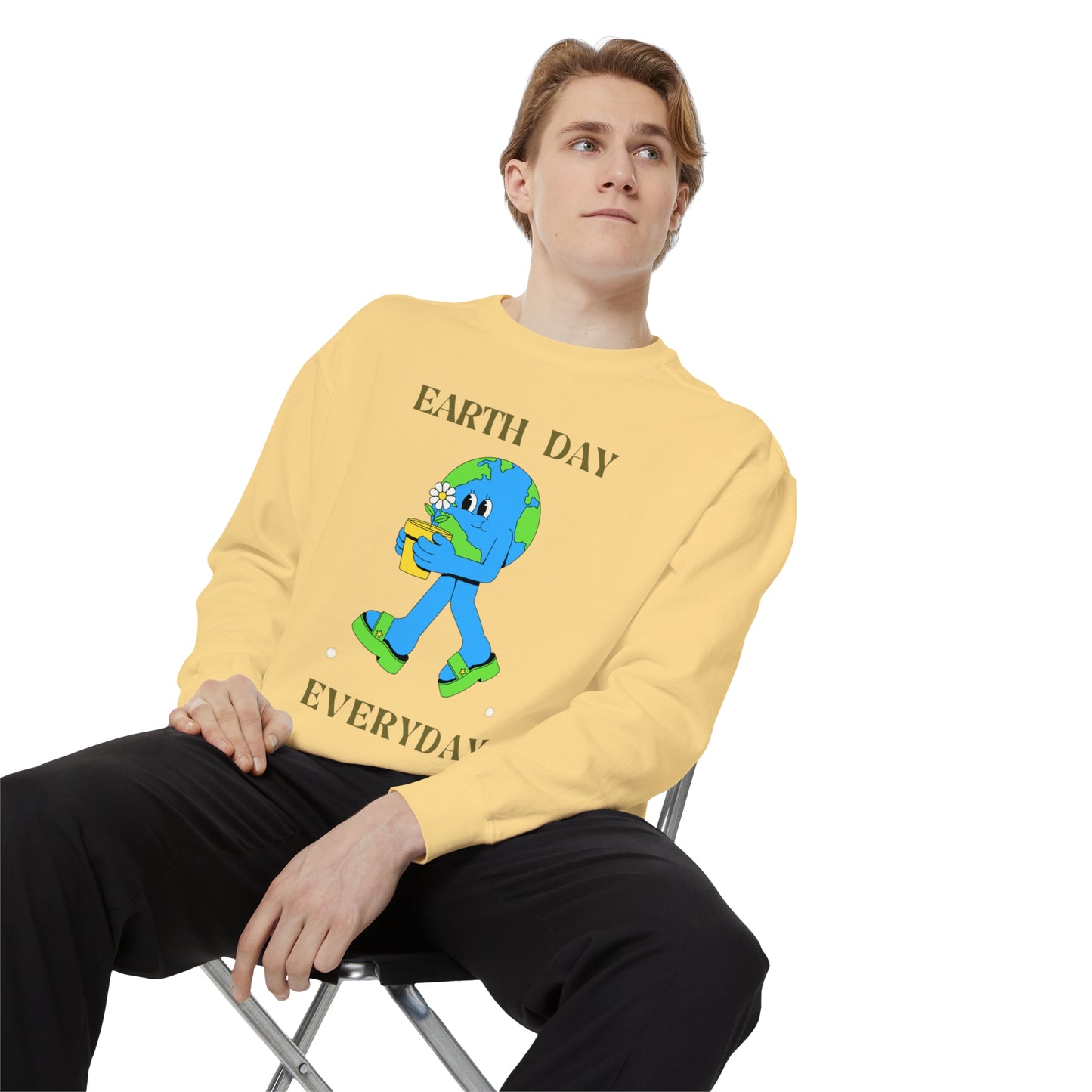 Earth Day Everyday Unisex Garment-Dyed Sweatshirt