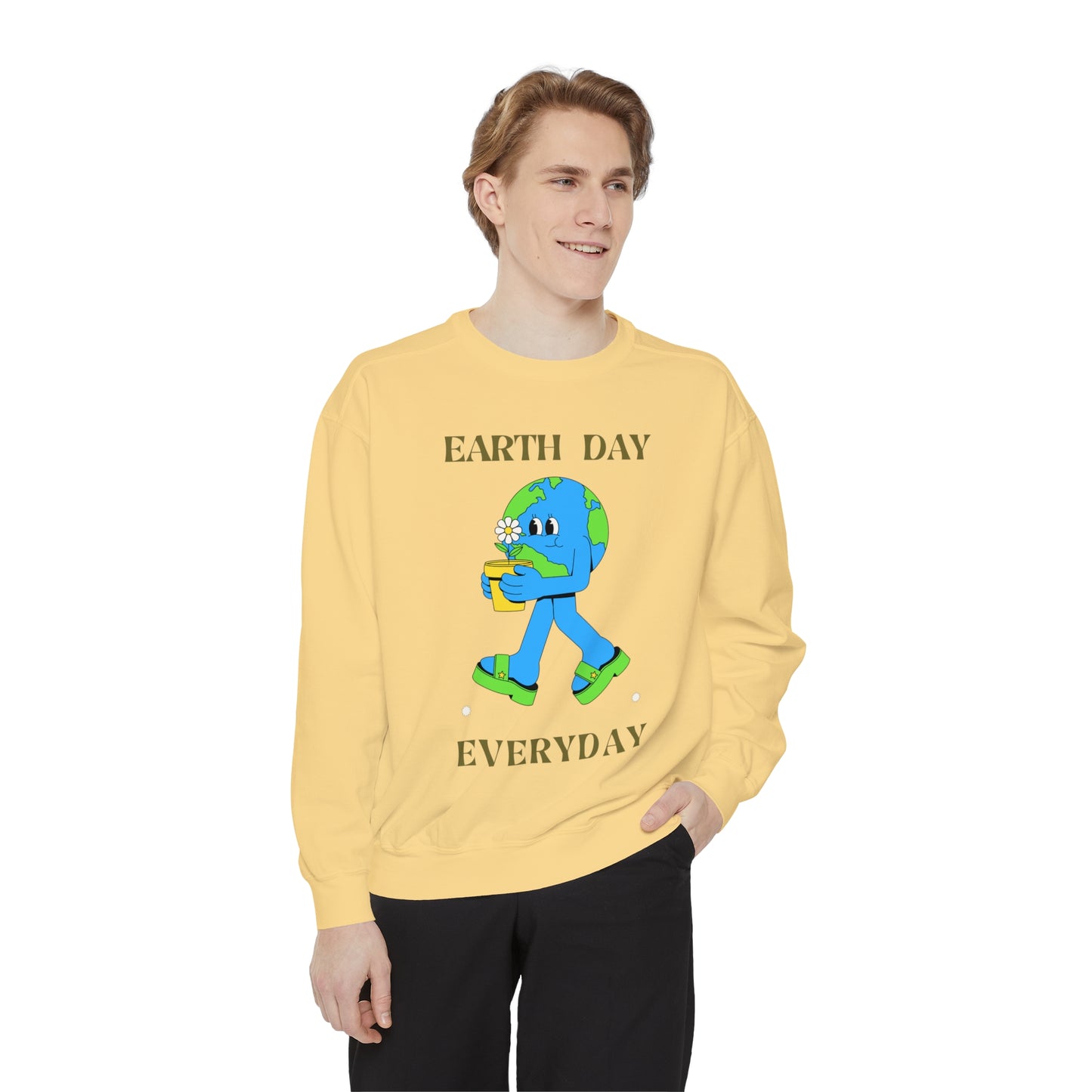 Earth Day Everyday Unisex Garment-Dyed Sweatshirt