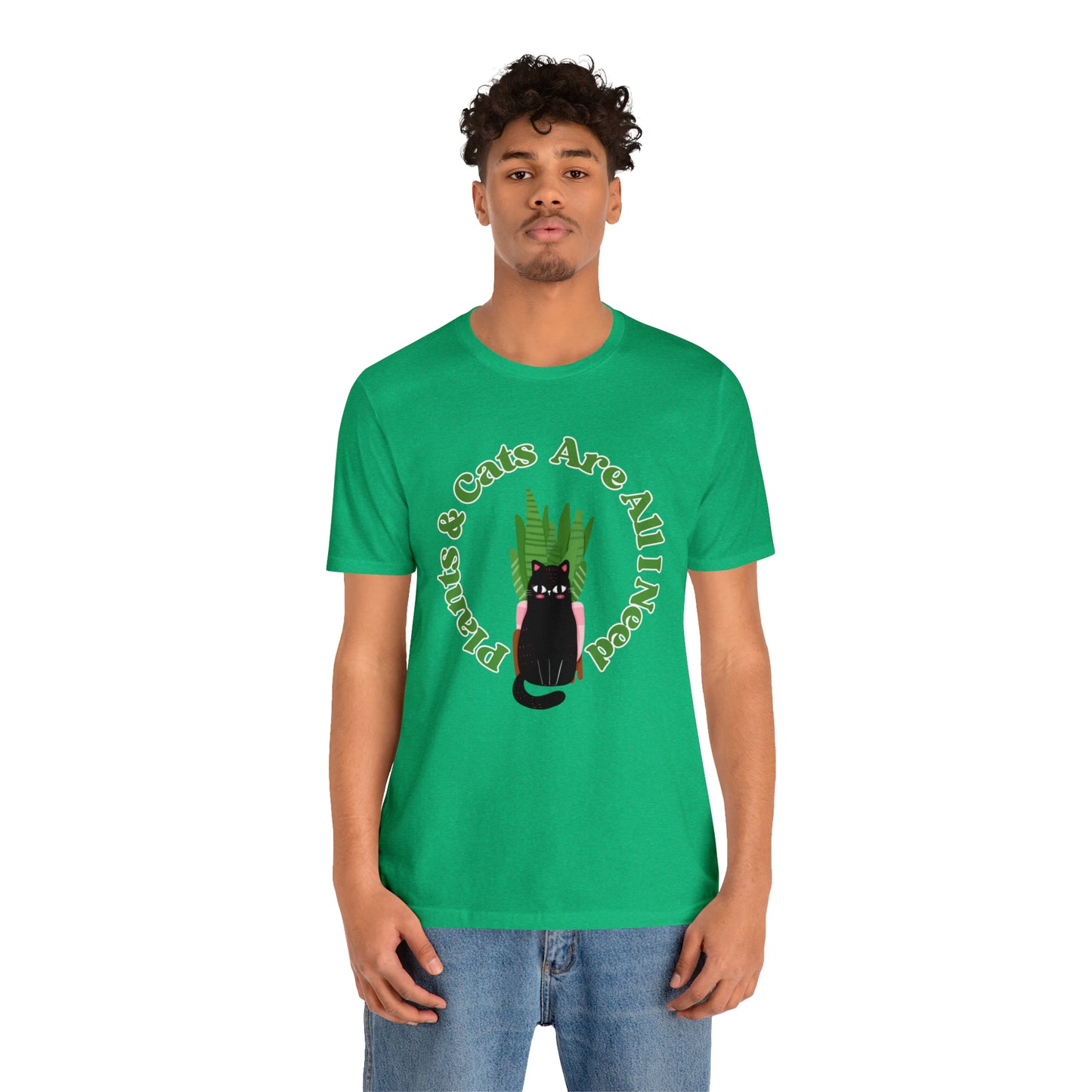Plants & Cats Are All I Need Unisex Jersey Tee