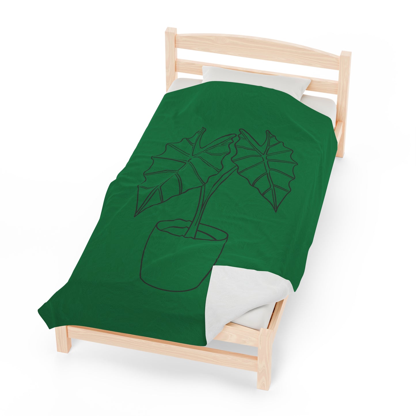 Alocasia Velveteen Plush Blanket