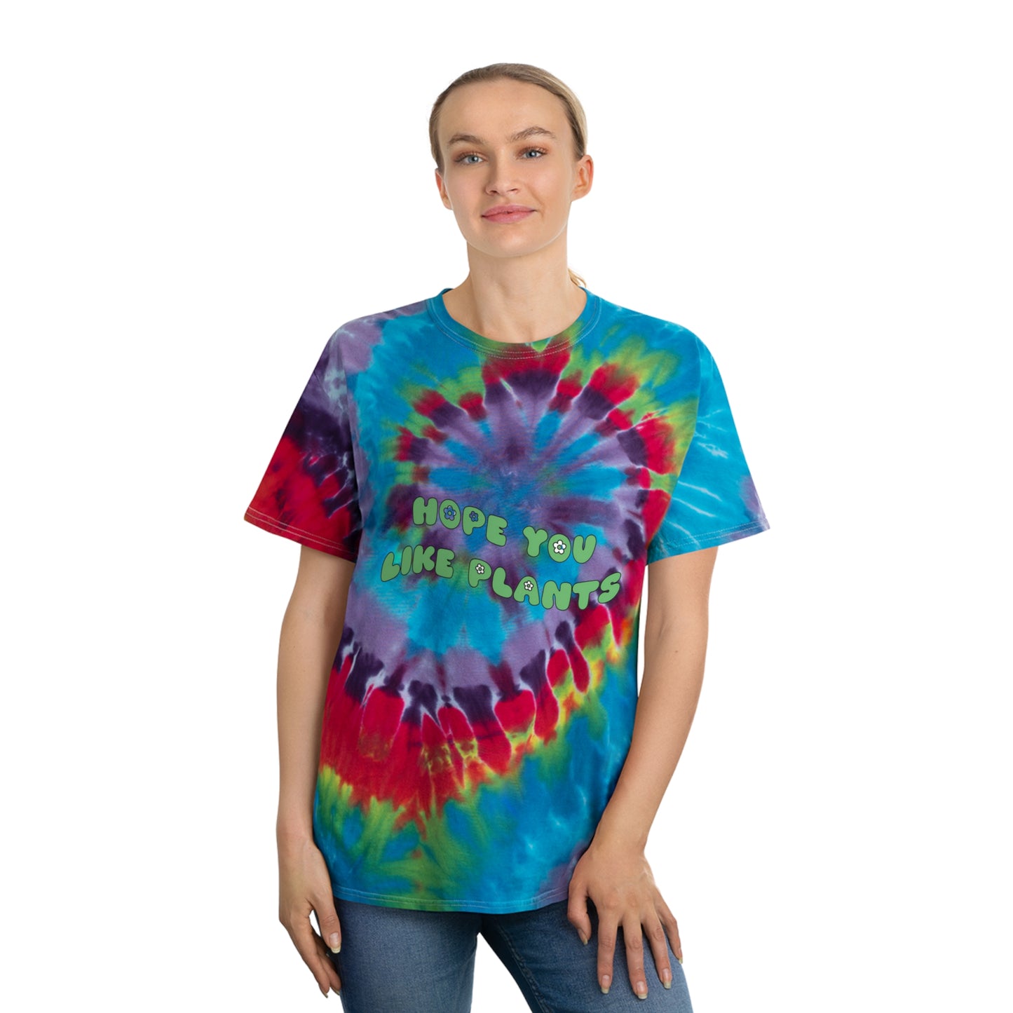 Hope You Like Plants Tie-Dye Tee, Spiral