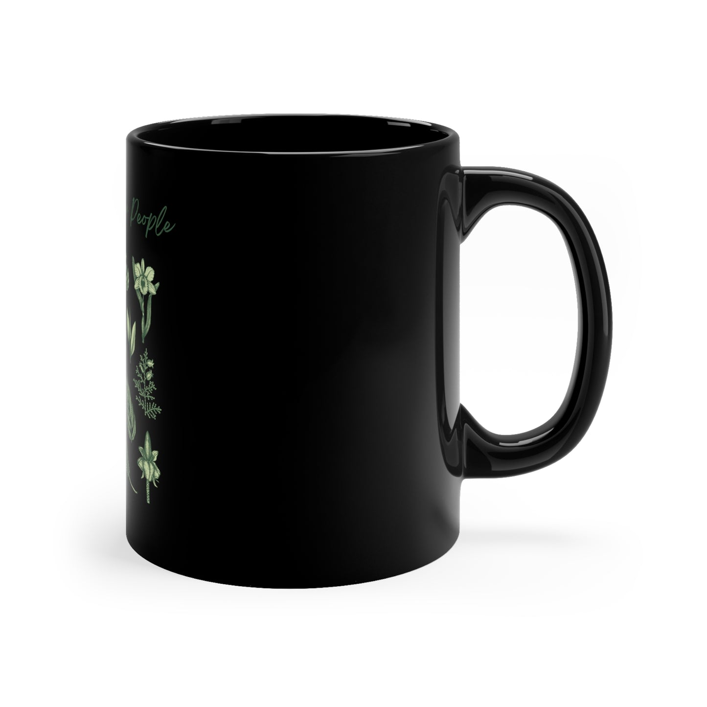Plants Over People 11oz Black Mug