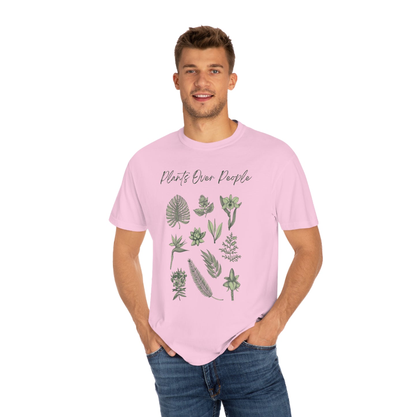 Plants Over People Unisex Garment-Dyed T-shirt