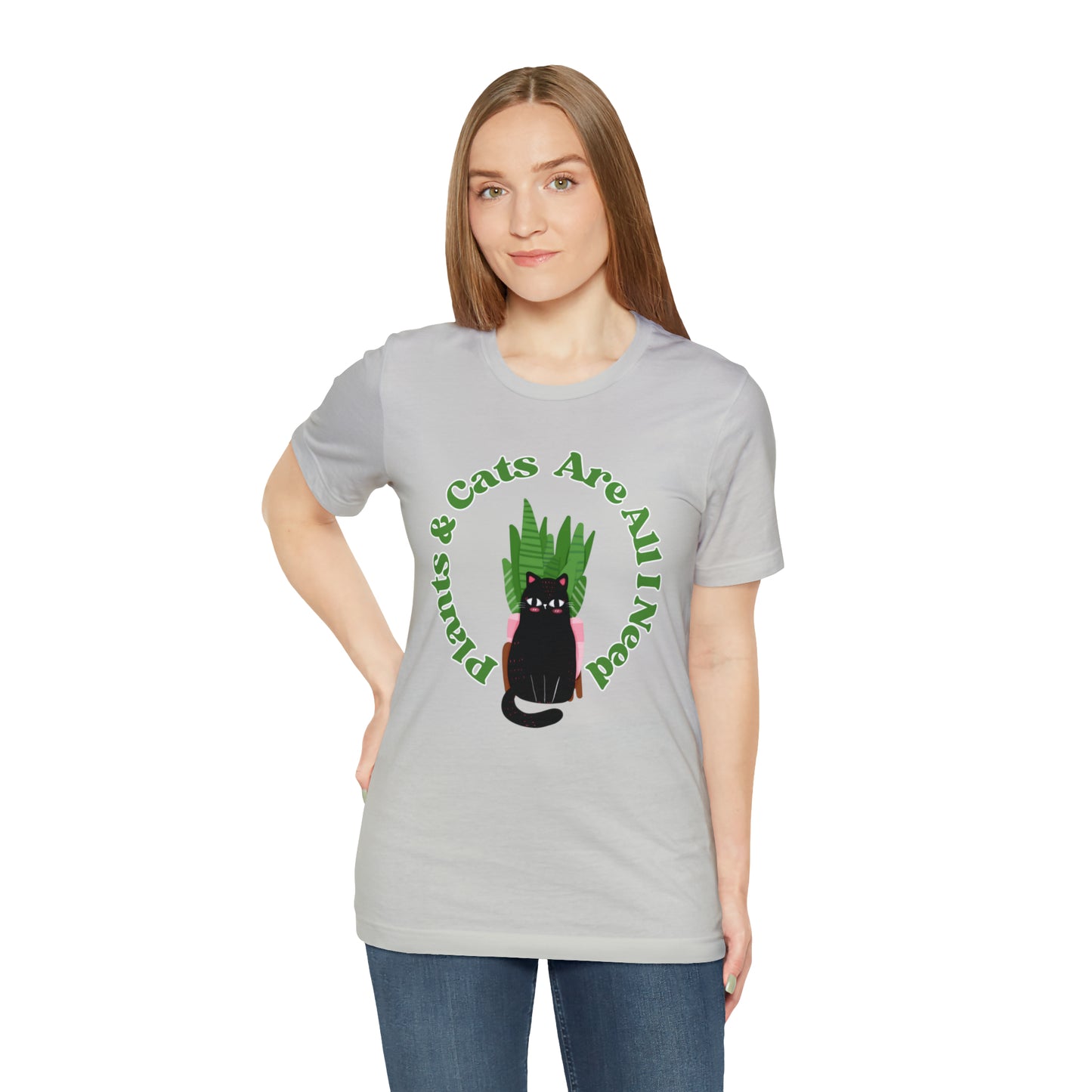 Plants & Cats Are All I Need Unisex Jersey Tee