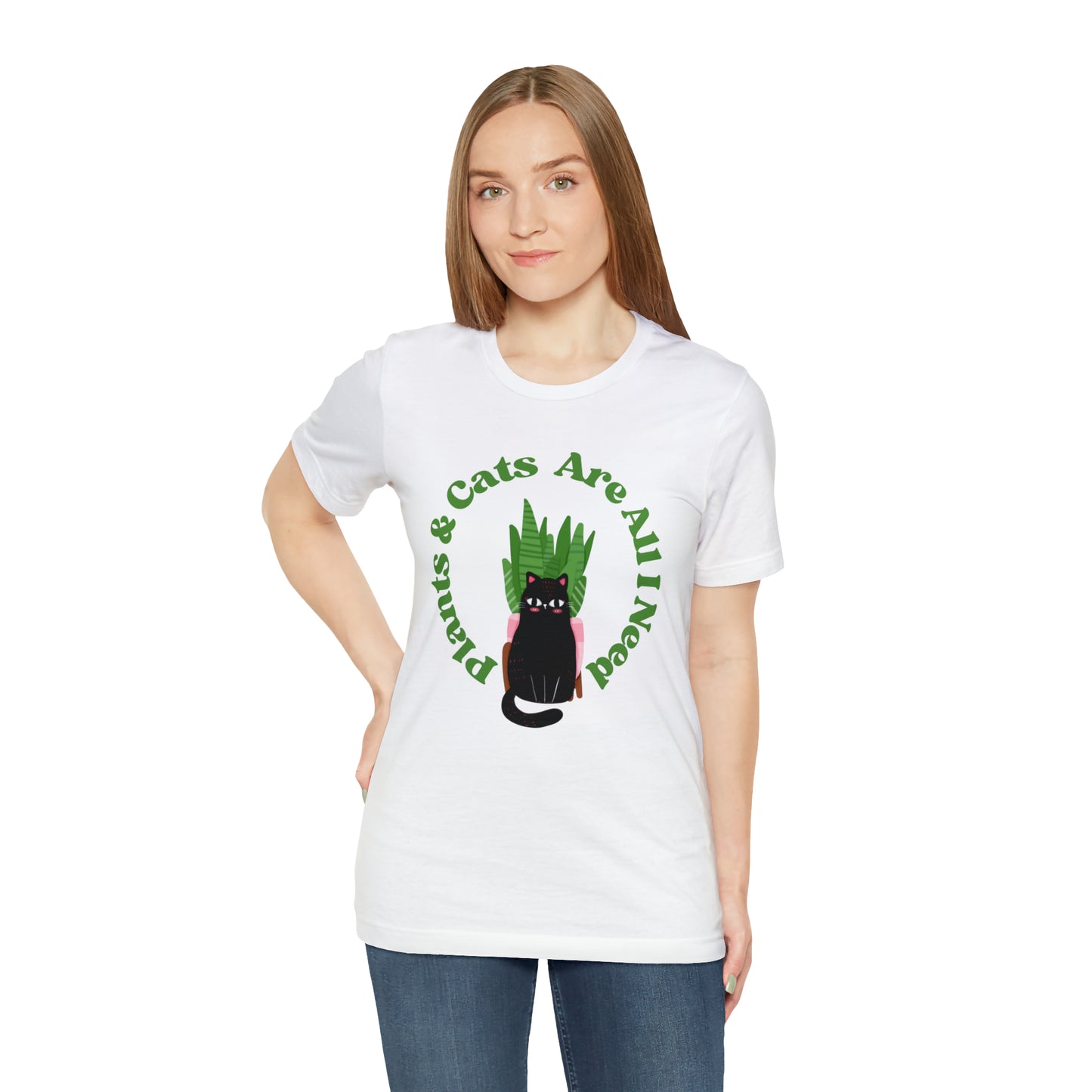 Plants & Cats Are All I Need Unisex Jersey Tee