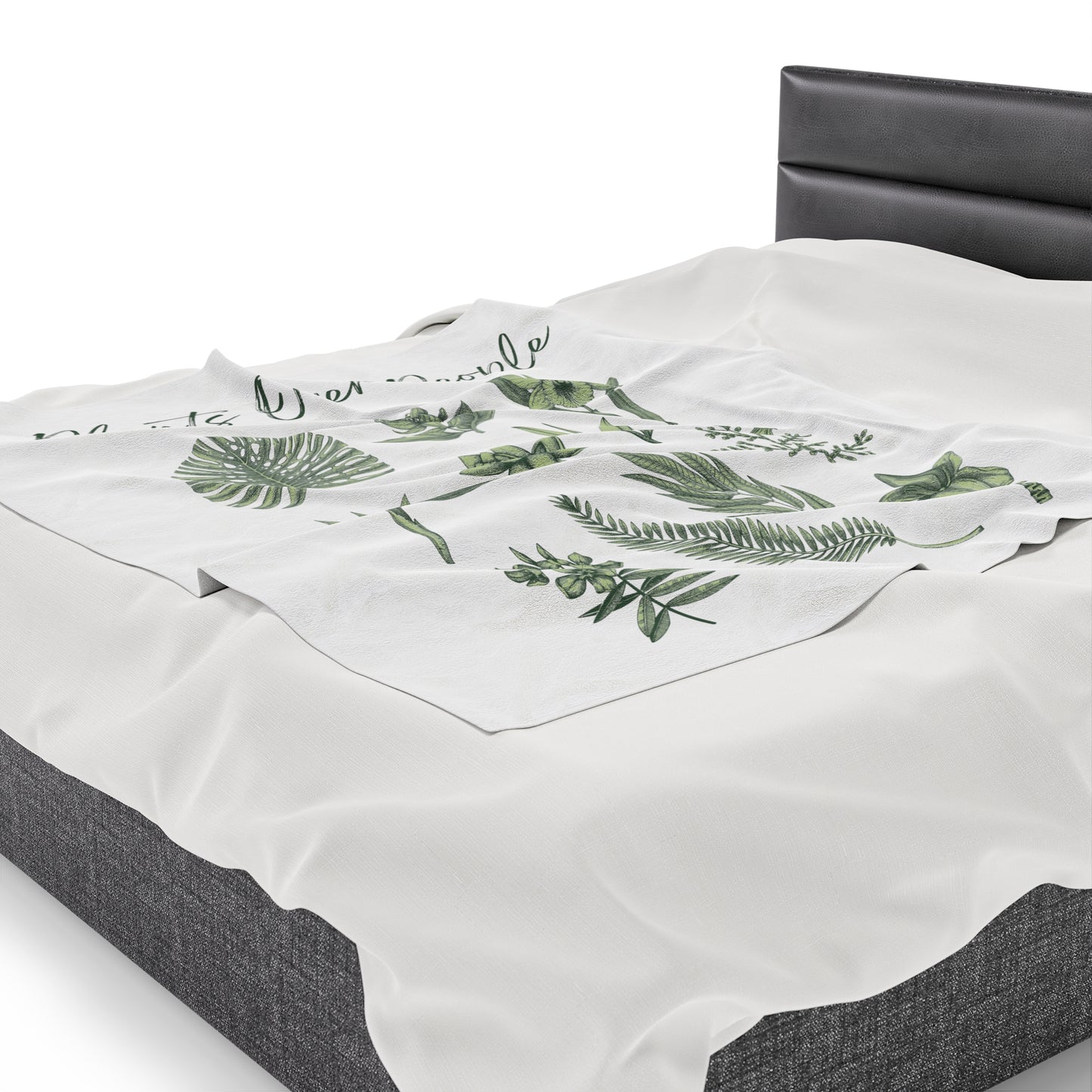 Plants Over People Velveteen Plush Blanket