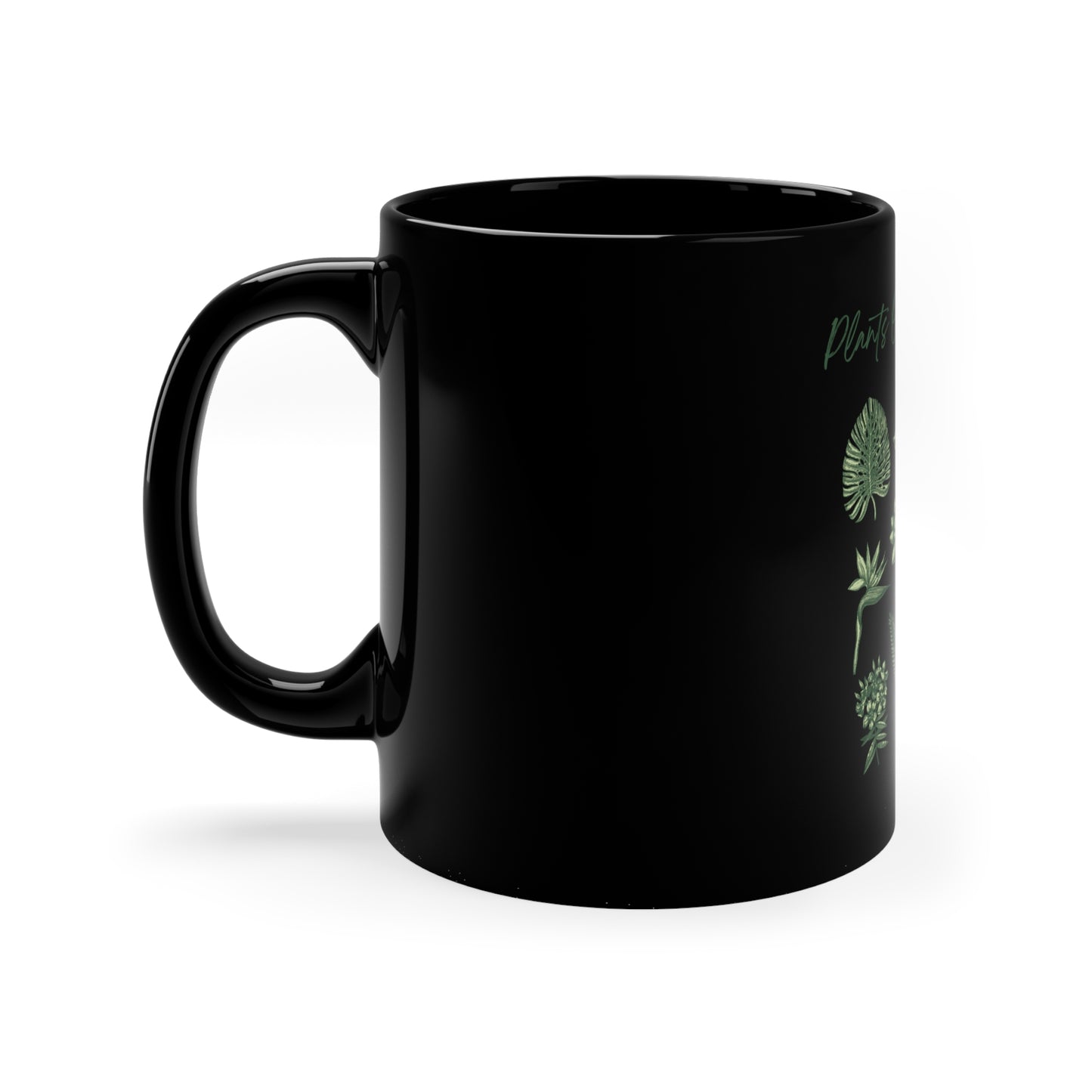 Plants Over People 11oz Black Mug