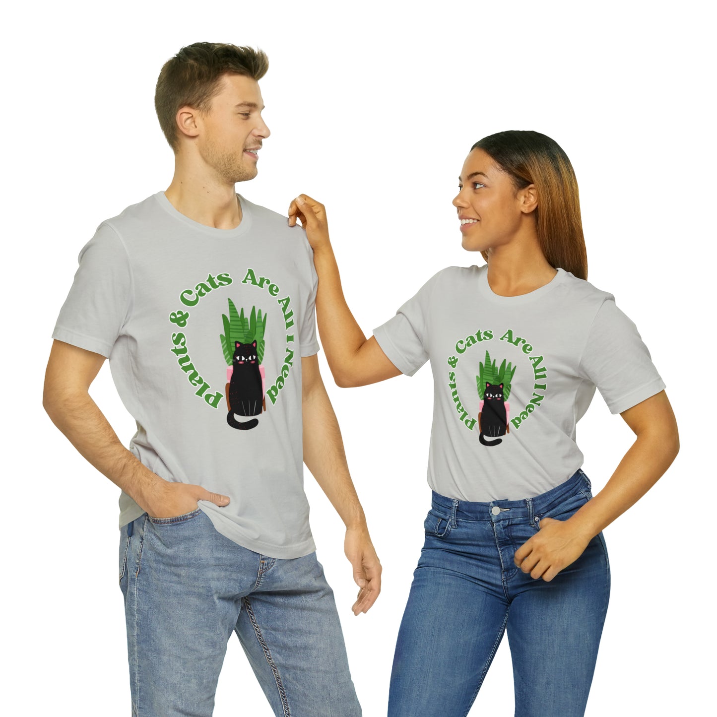 Plants & Cats Are All I Need Unisex Jersey Tee